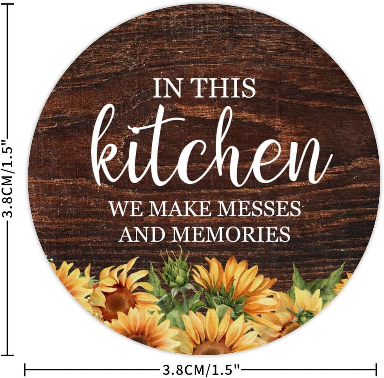 3 Inch Round Label Stickers 100pcs for Kitchen Quotes Seals
