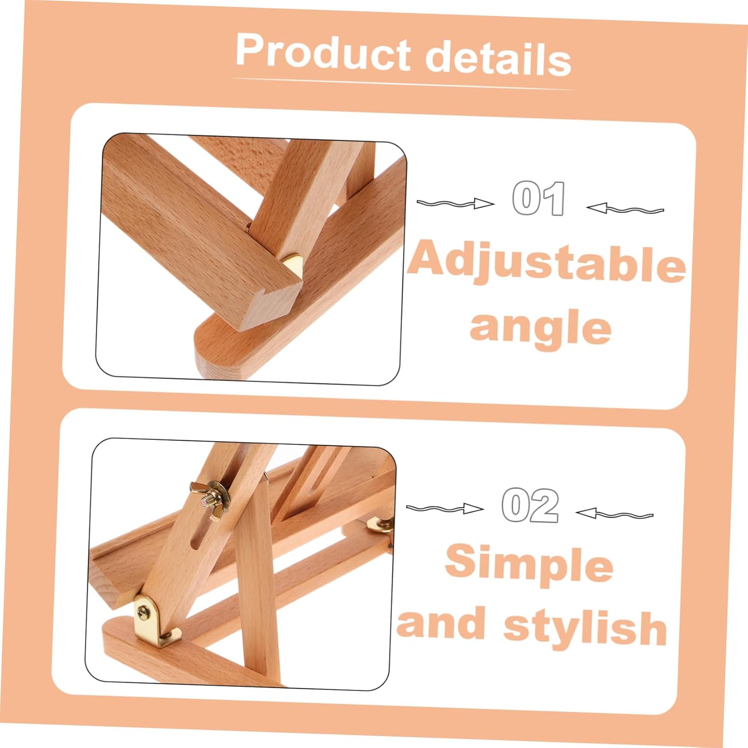 Angoily Portable Wooden Art Easel Stand for Painting and Sketching