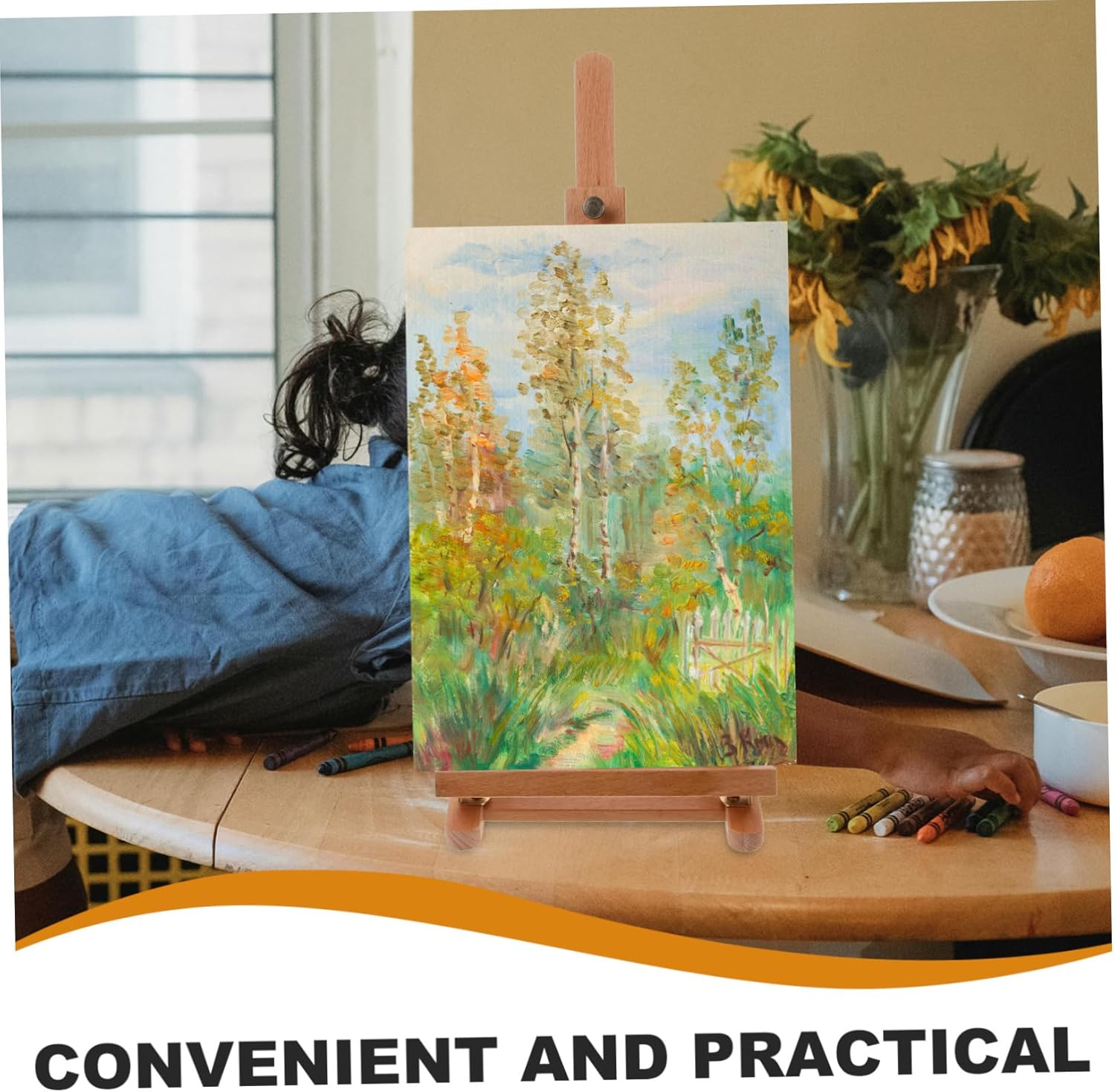 Angoily Portable Wooden Art Easel Stand for Painting and Sketching