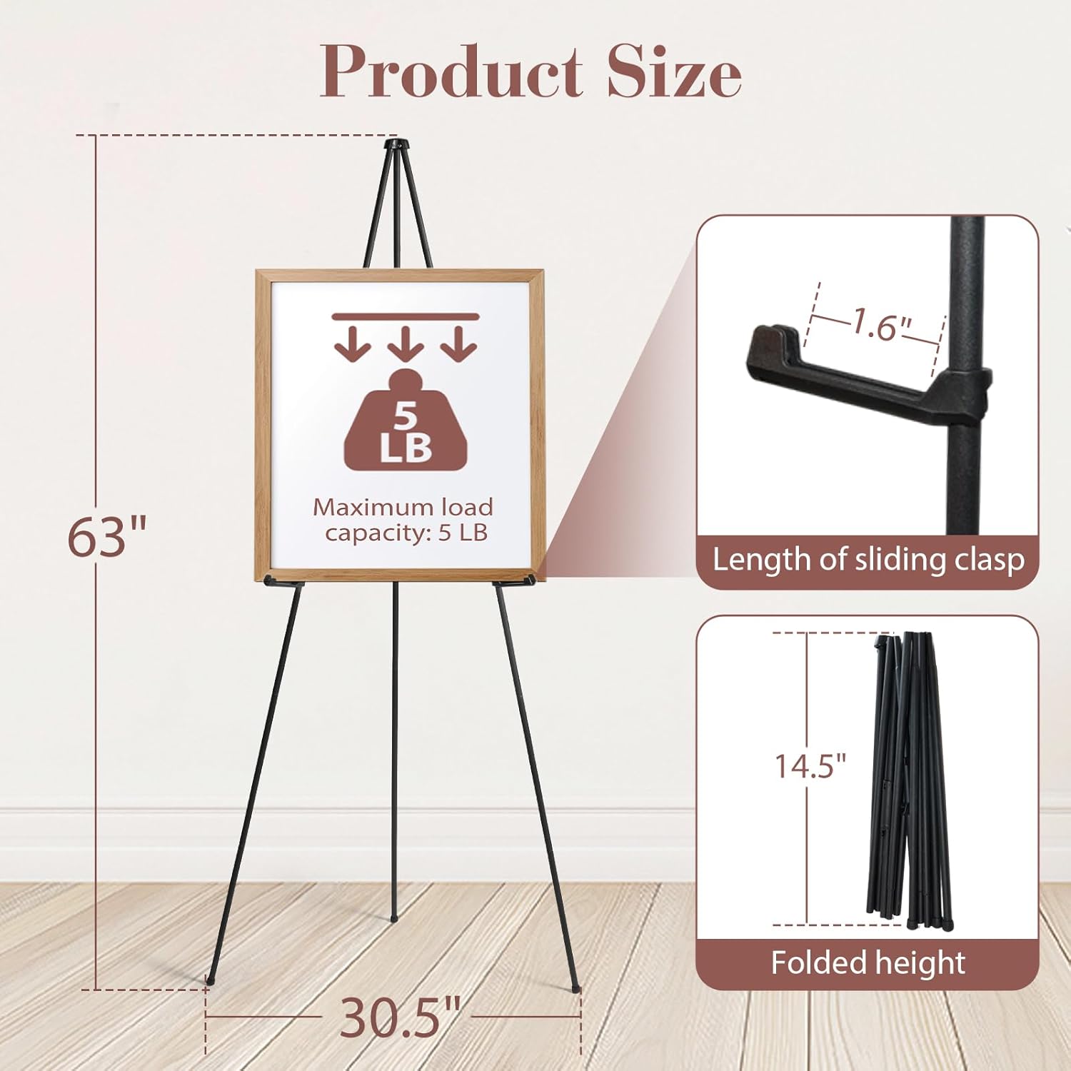 AZEAM 10 Pack 63 Inch Adjustable Easel Stand