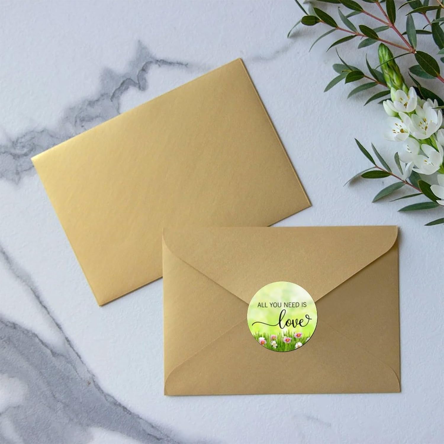 15in Round Label Stickers 100pcs Love Quotes Seals