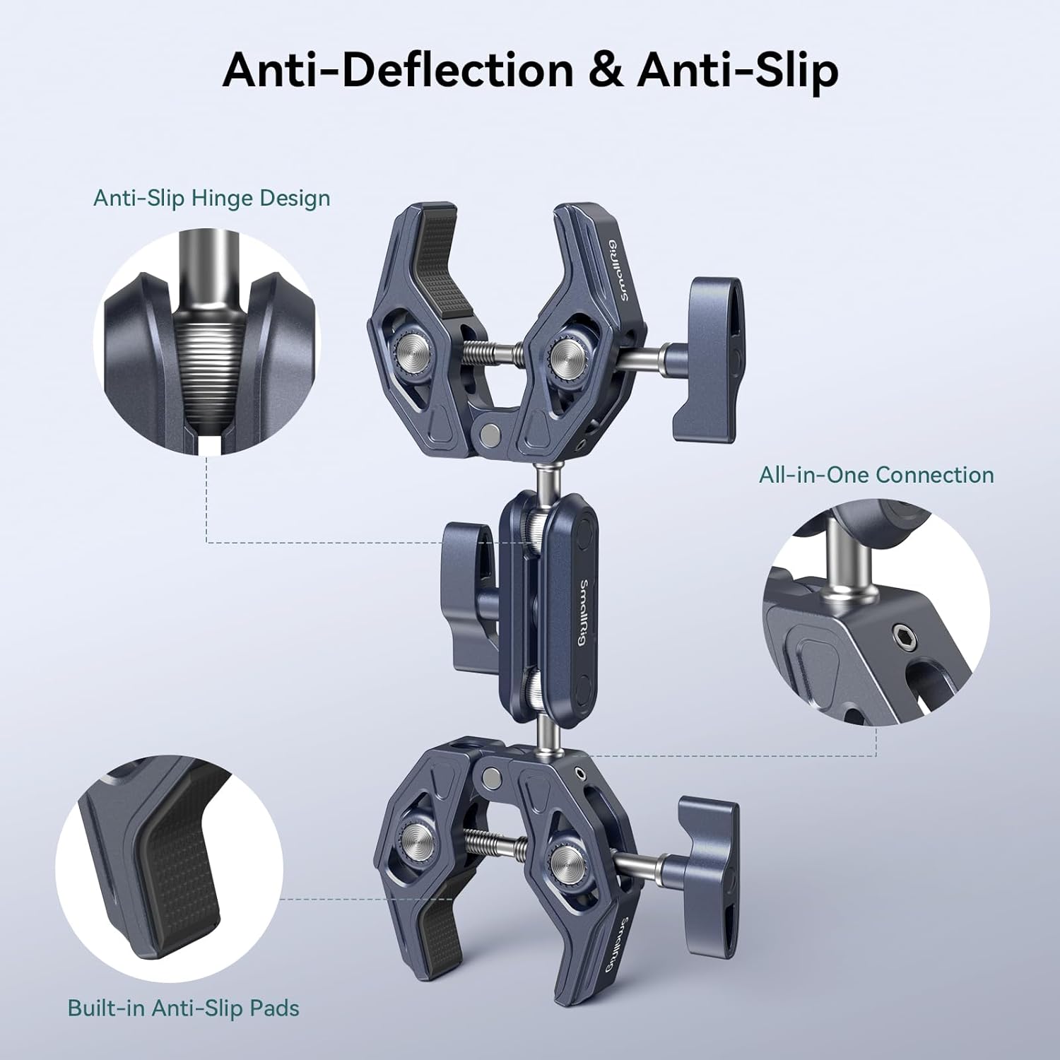 SmallRig Double Clamp Mount for Chair Pole Tripod and More