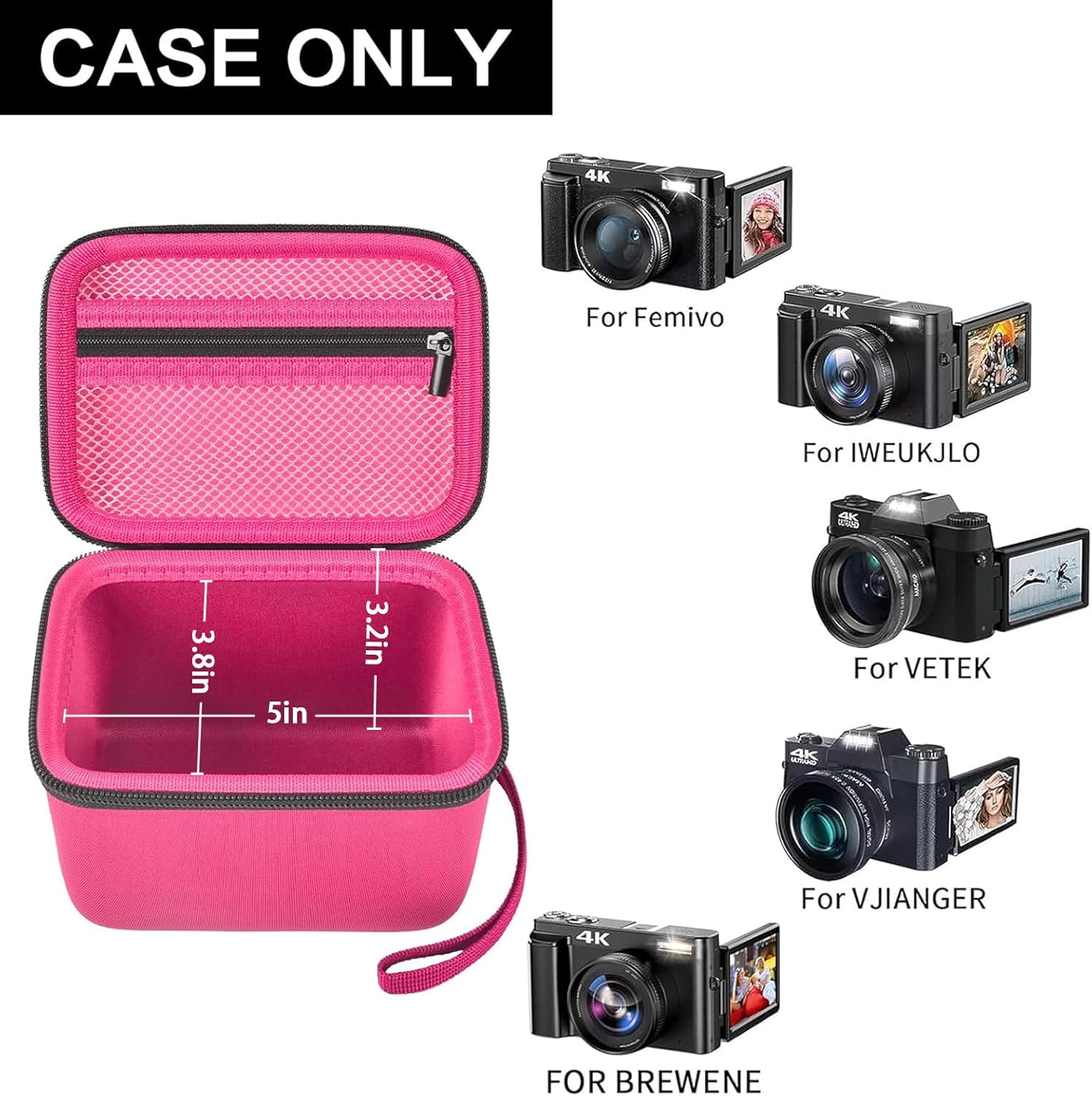 Comecase Vlogging Camera Case for 4K Digital Cameras - Red