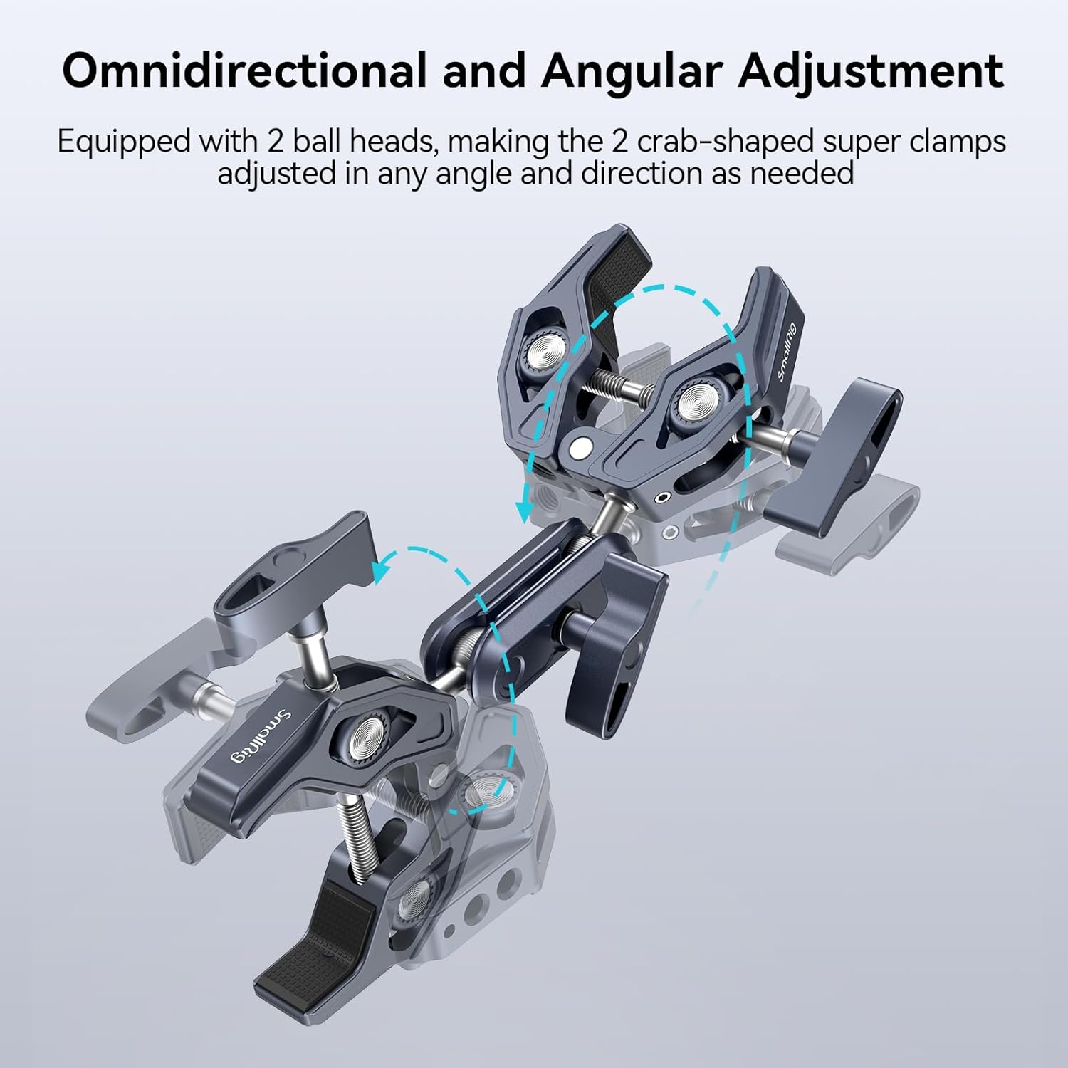 SmallRig Double Clamp Mount for Chair Pole Tripod and More