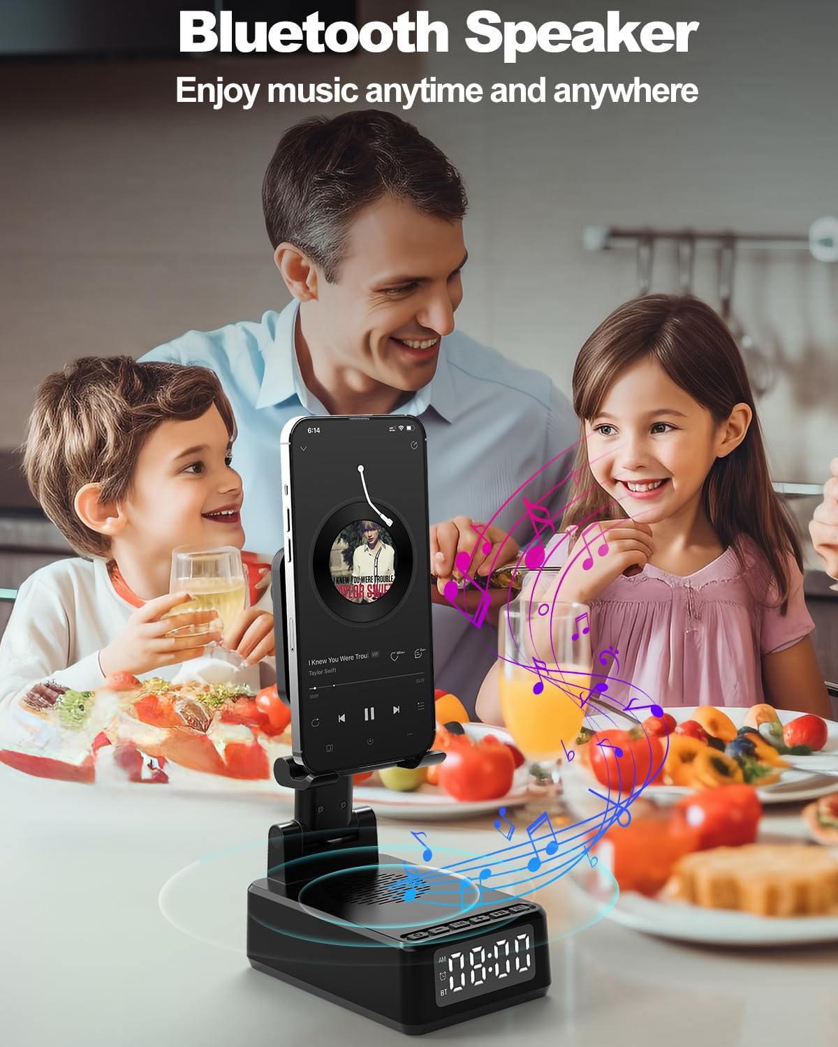 6-in-1 Bluetooth Speaker Phone Stand Holder