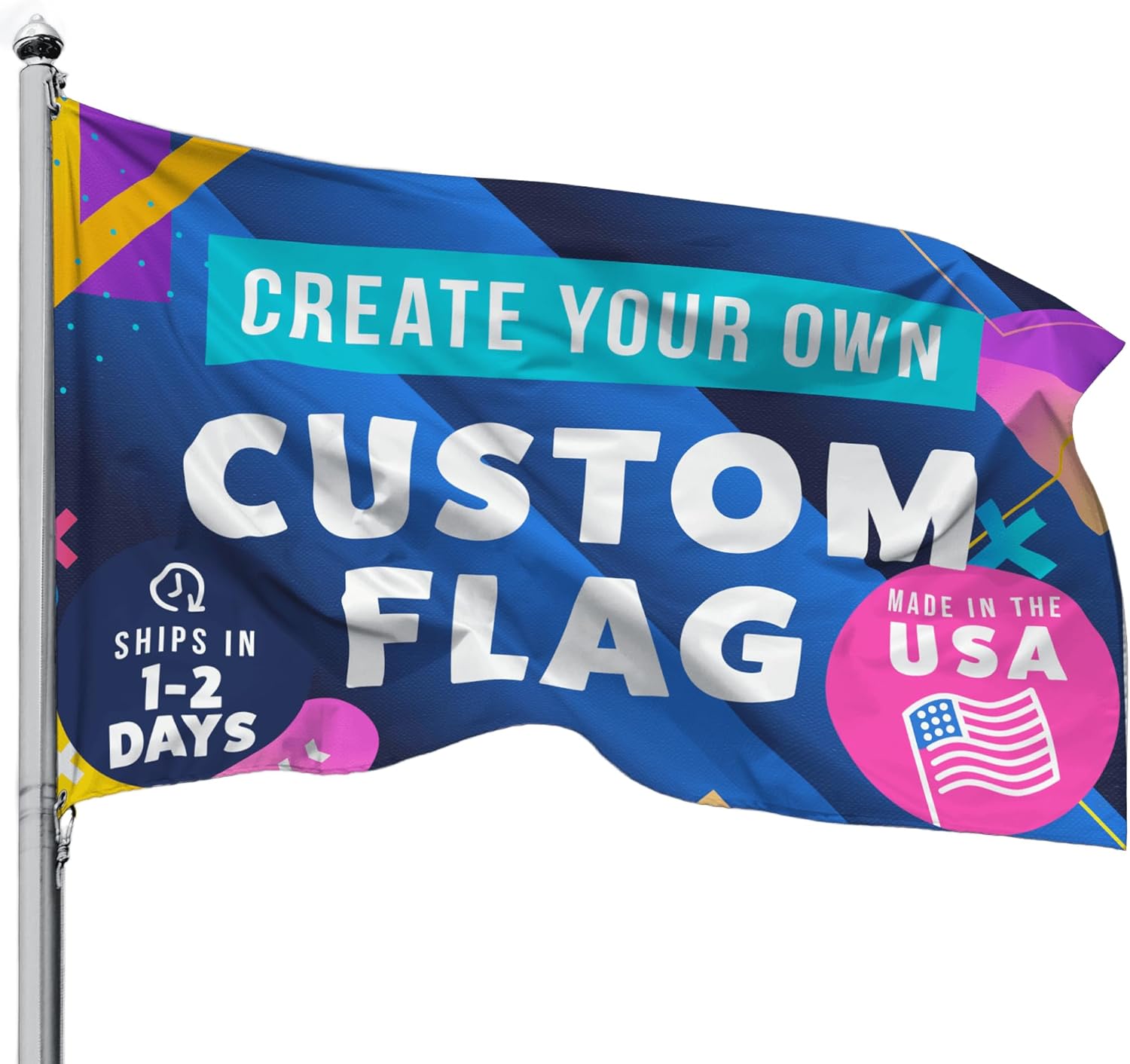 Custom Flag - Personalized Indoor Outdoor Banner for Business Events Celebrations