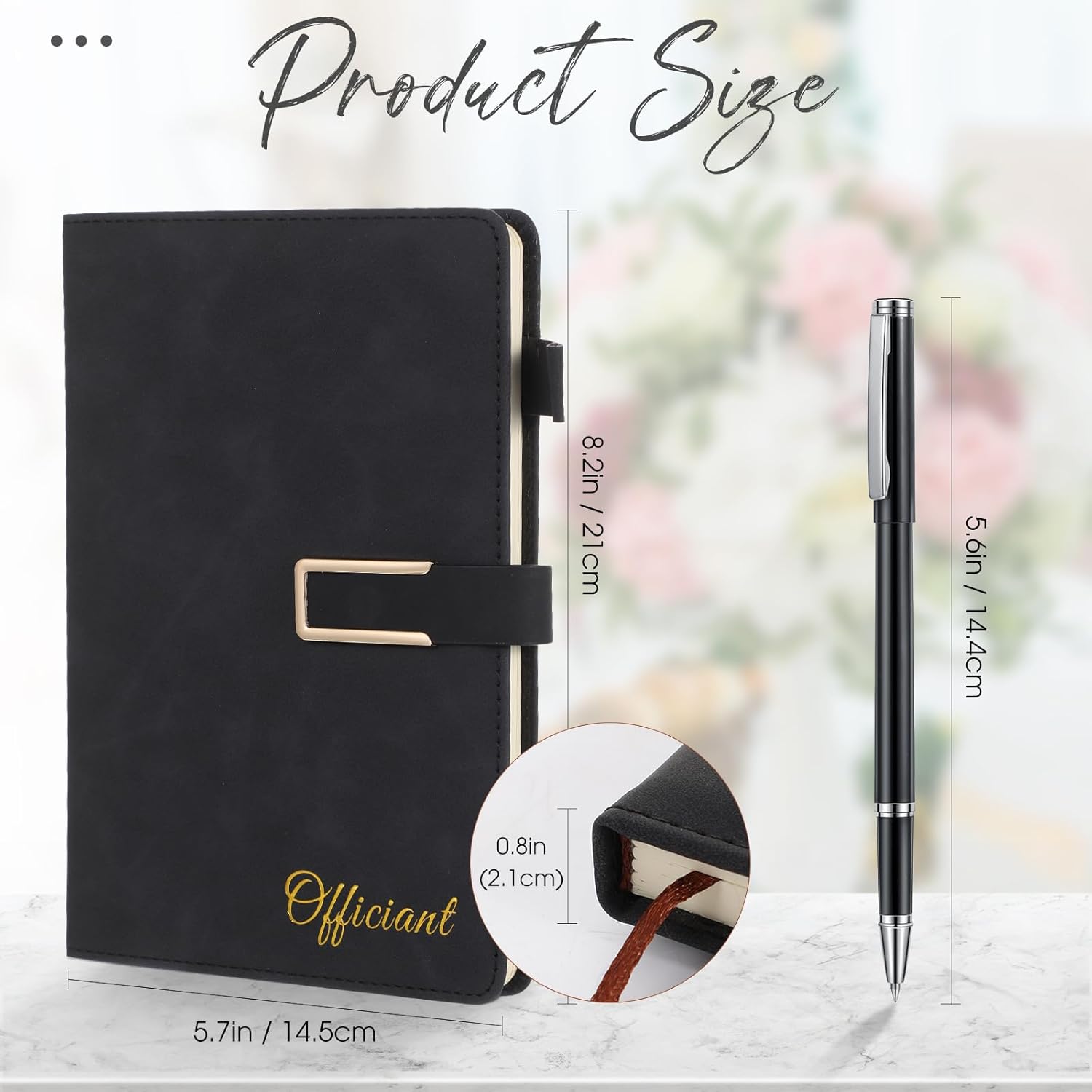 Hoolerry Wedding Officiant Book with Black Pen