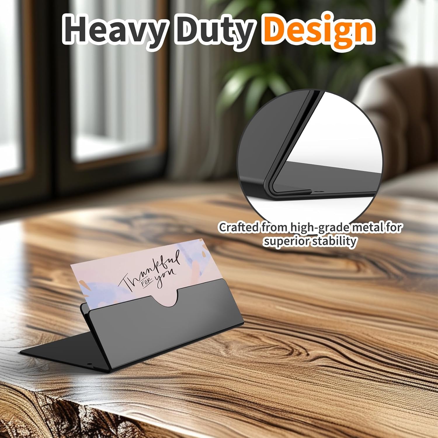 Heavy Duty Black Metal Place Card Holders for 40 PCs