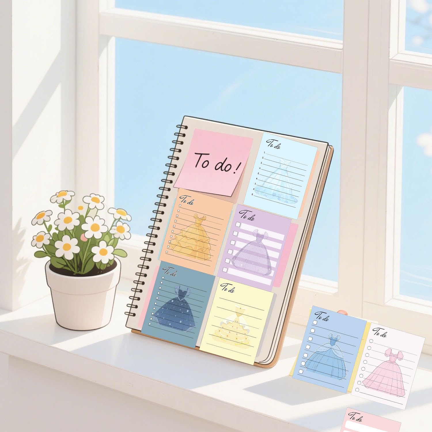 Princess Theme Daily Checklist Notebooks 8 Pack
