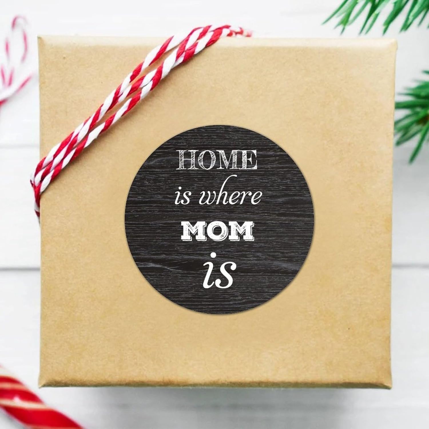 3in Round Label Stickers 100pcs for Home is Where Mom is Quotes