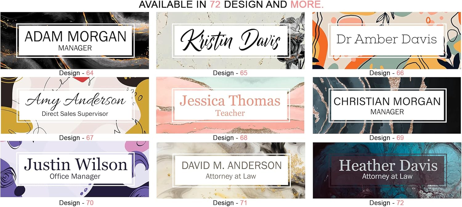 Personalized Desk Name Plate Custom Acrylic Sign
