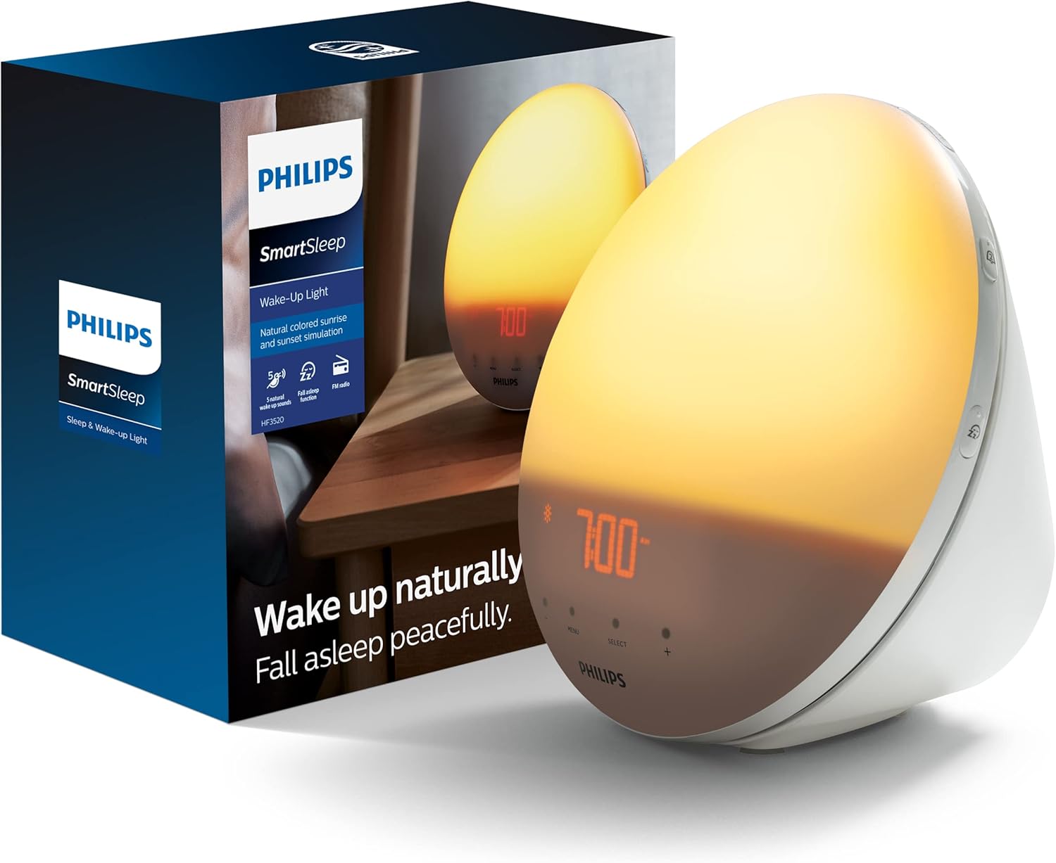 Philips SmartSleep Wake-up Light with Sunset Sunrise and 5 Sounds