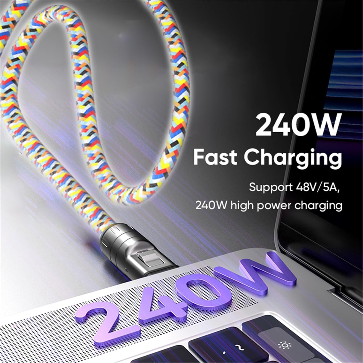 Ephoou 2 in 1 USB-C Lanyard Charging Cable