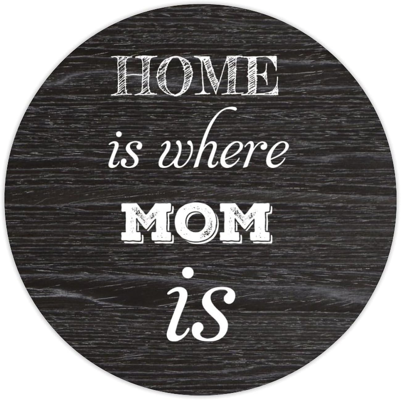 3in Round Label Stickers 100pcs for Home is Where Mom is Quotes