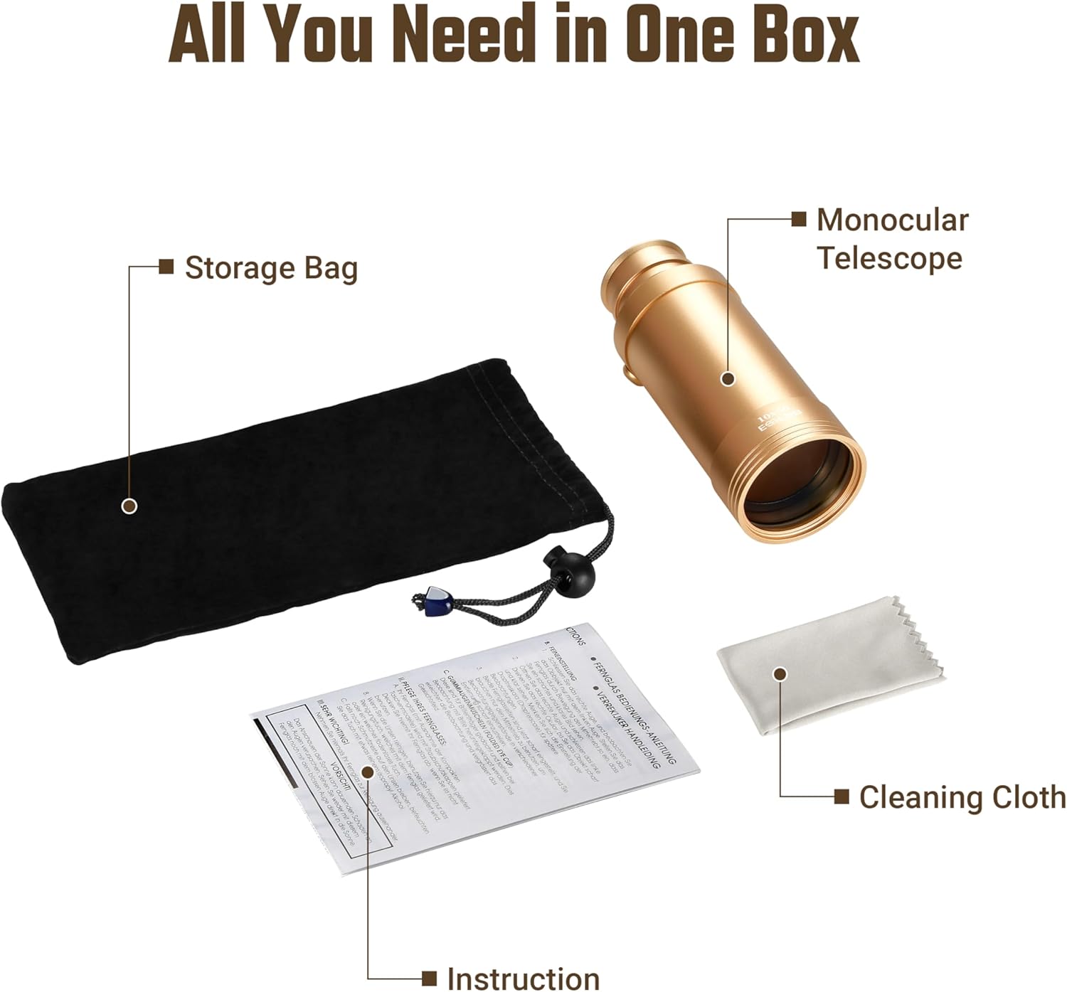 ESSLNB Pirate Monocular Telescope 10x50