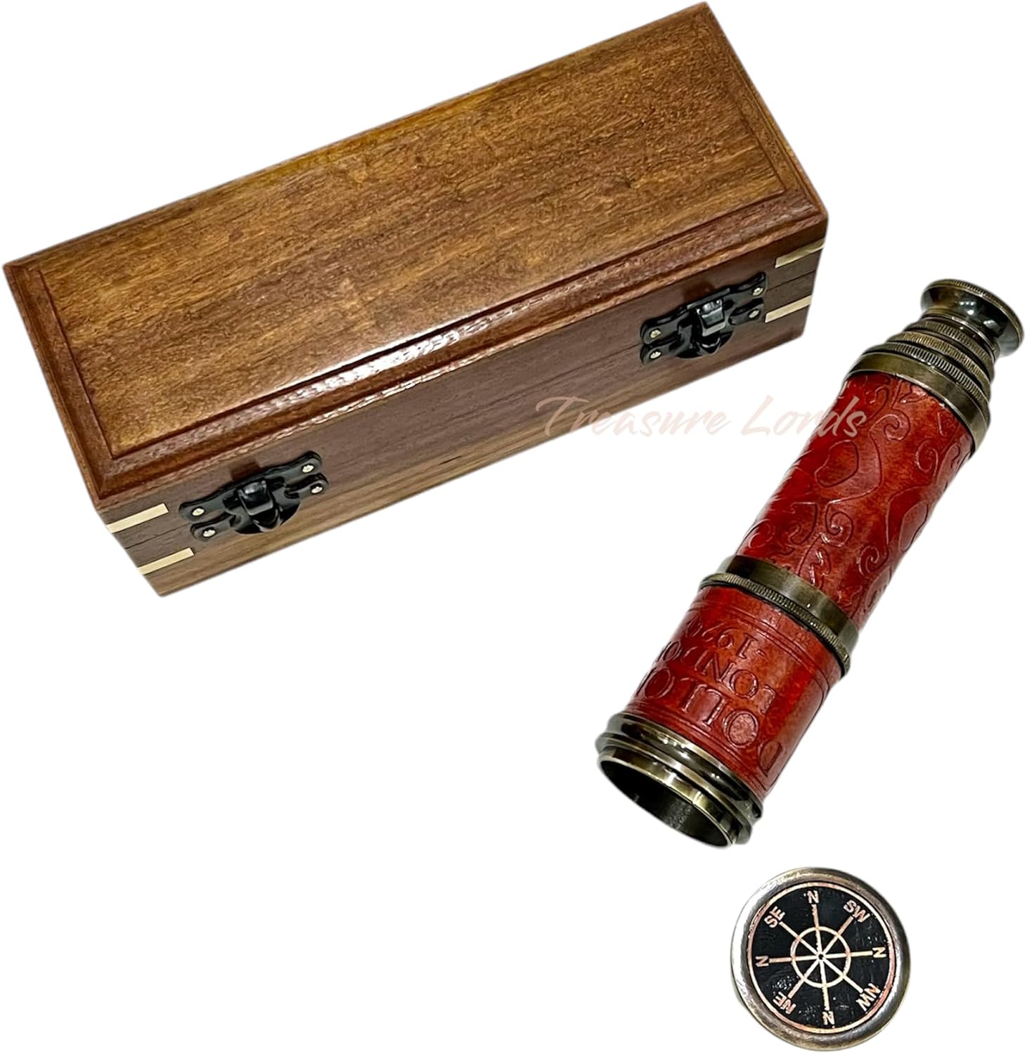 Treasure Lords Nautical Pirate Brass Telescope 15-Inch