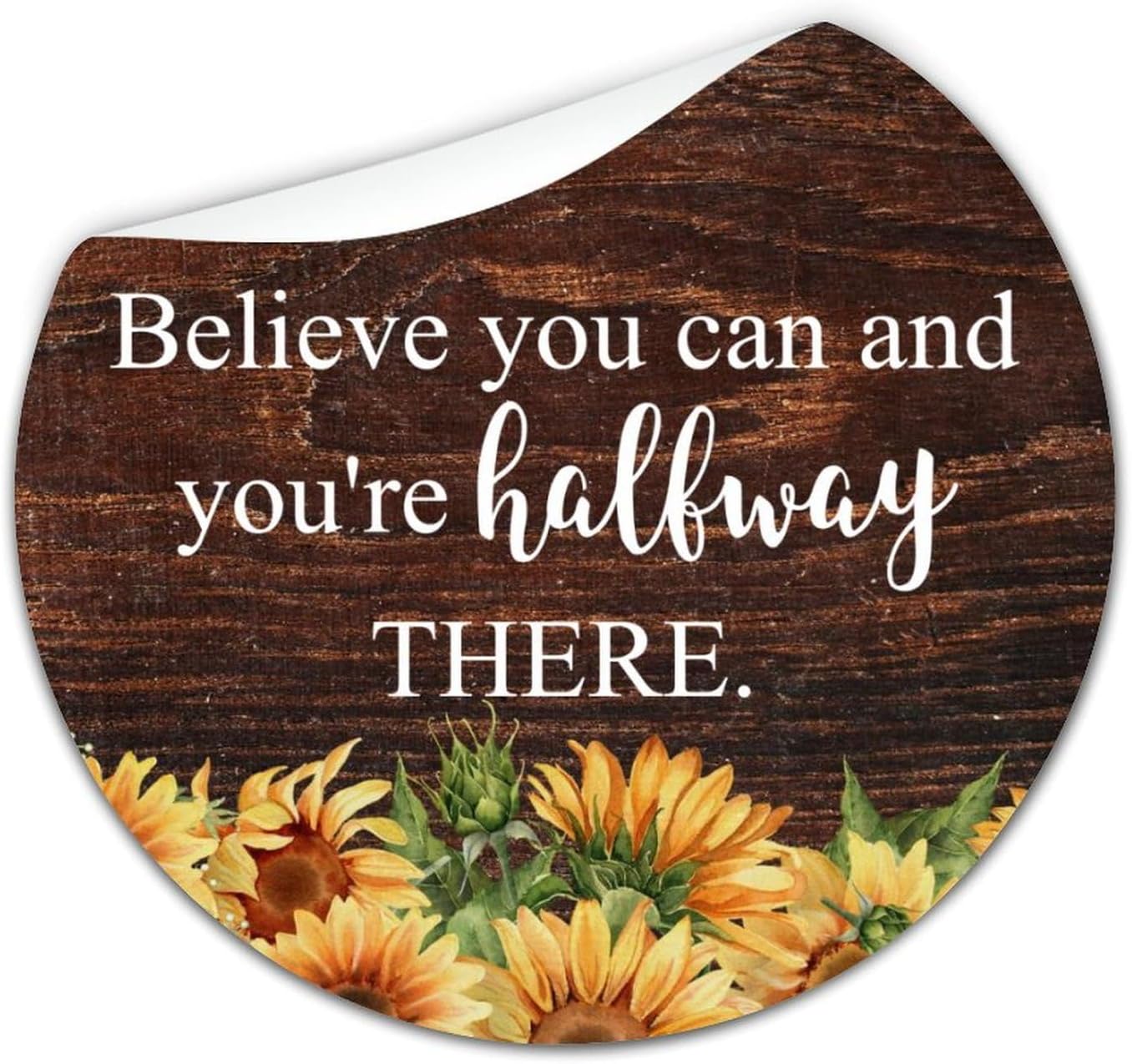 3 Inch Round Label Stickers 100pcs Believe You Can Quotes Decals