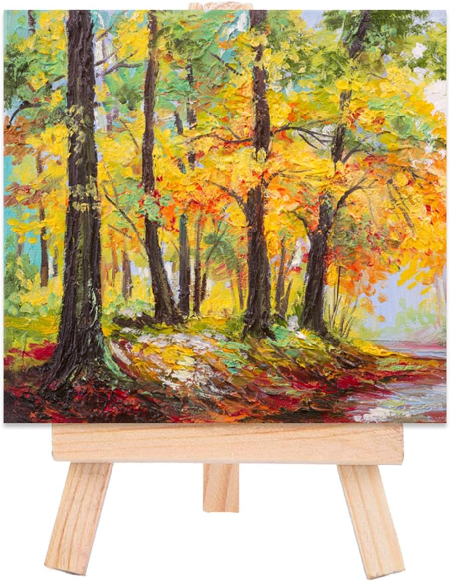 eBoot 24 Pack Mini Wood Display Easel 5 Inch