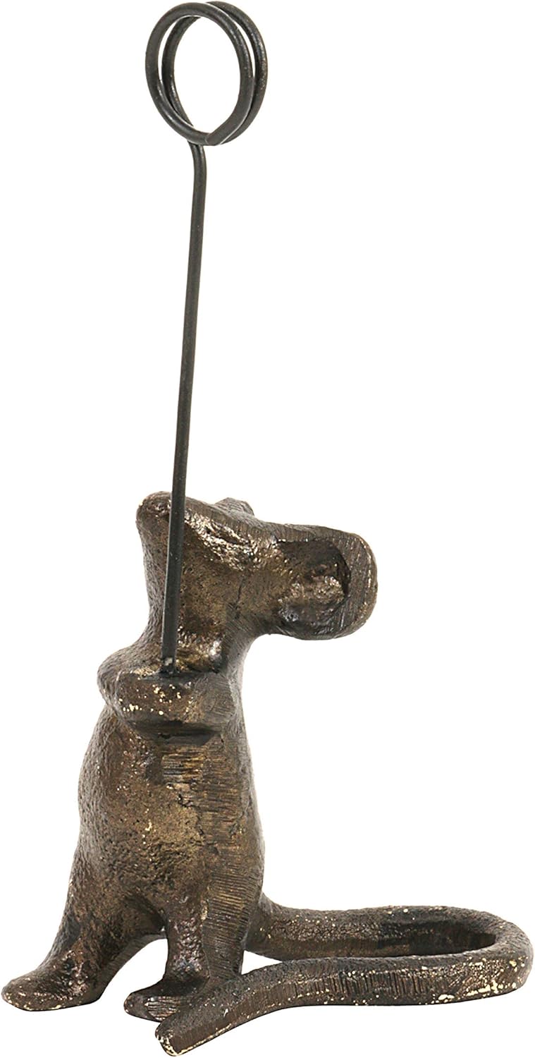 Creative Co-op DA6227-1 Cast Iron Card Holder Brown