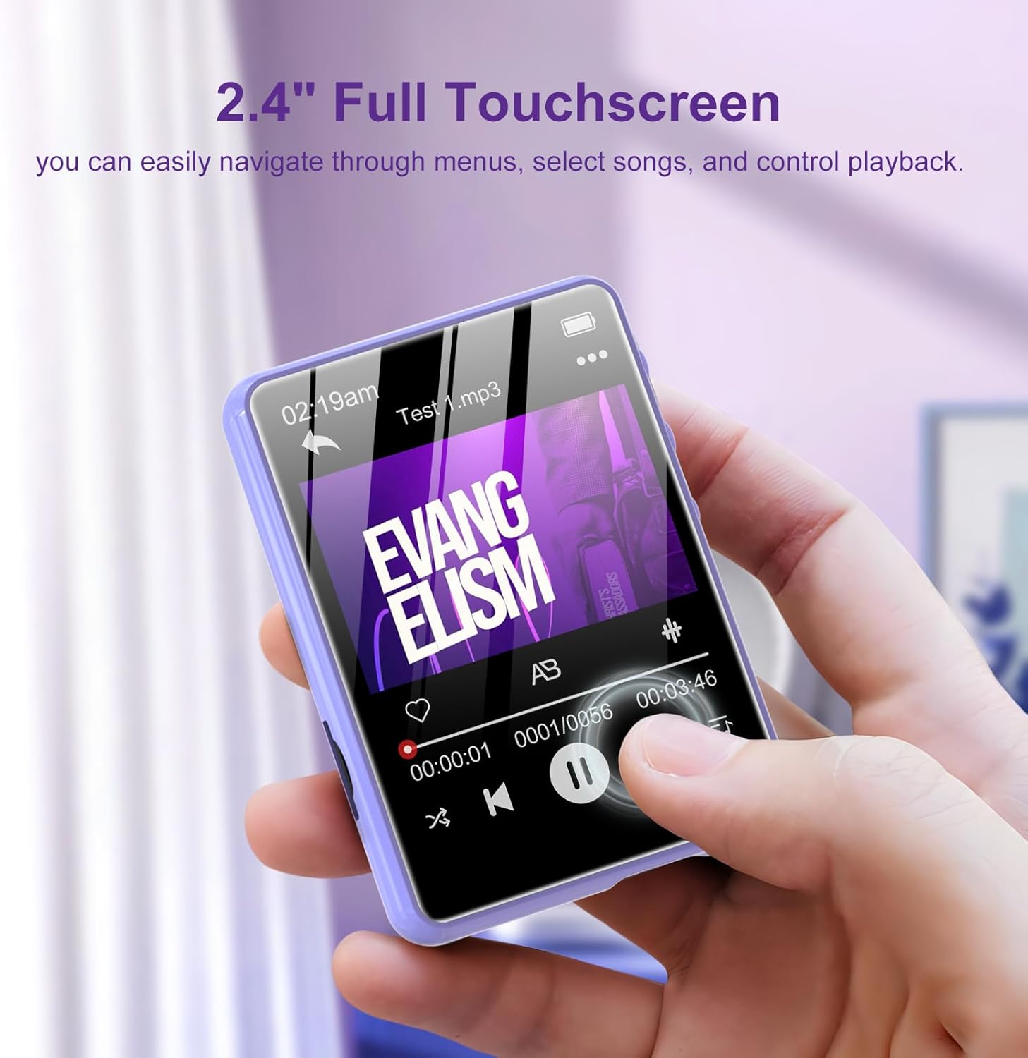 128GB MP3 Player with Bluetooth 54 Purple
