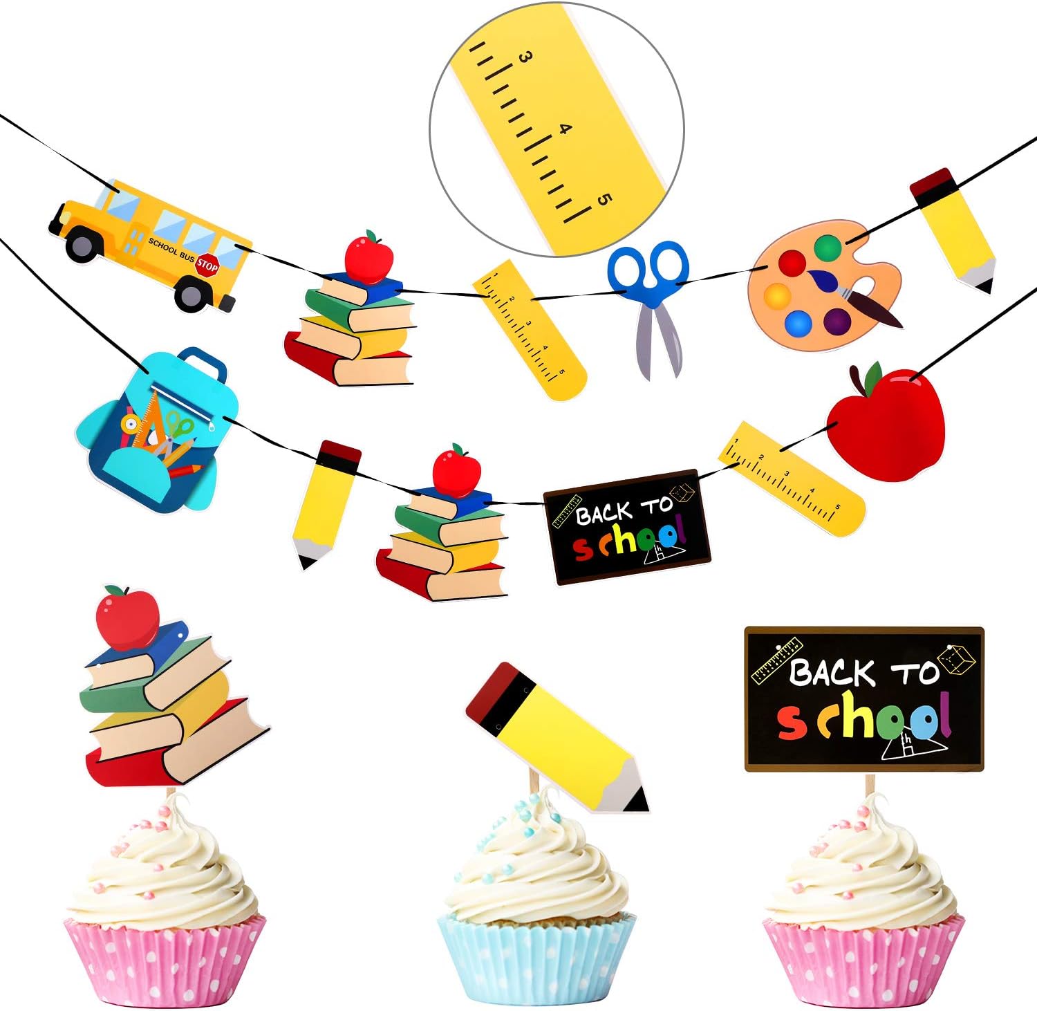 45 pcs Back to School Banners Classroom Decor Set