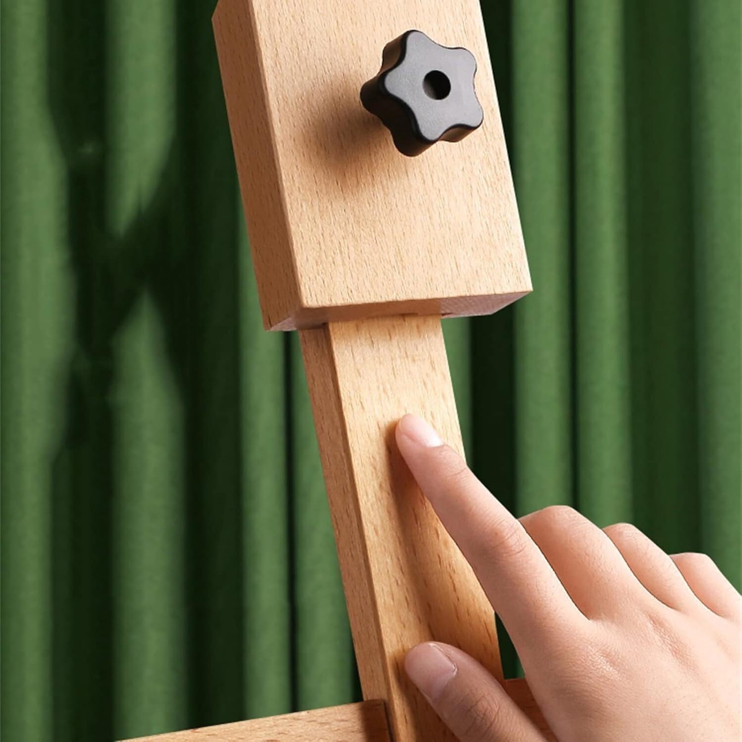 Sturdy Wooden H-Frame Art Easel with Storage Drawer