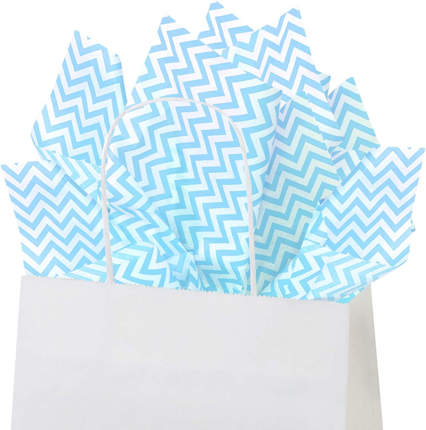 Flexicore Packaging Black Chevron Tissue Paper 15x20 Inch 10 Sheets