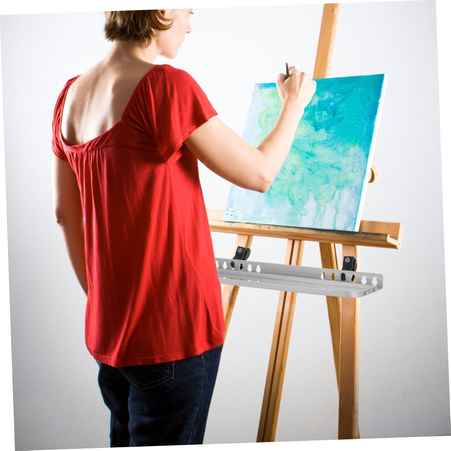 Portable Easel Tray for Paint Brushes and Tools Storage