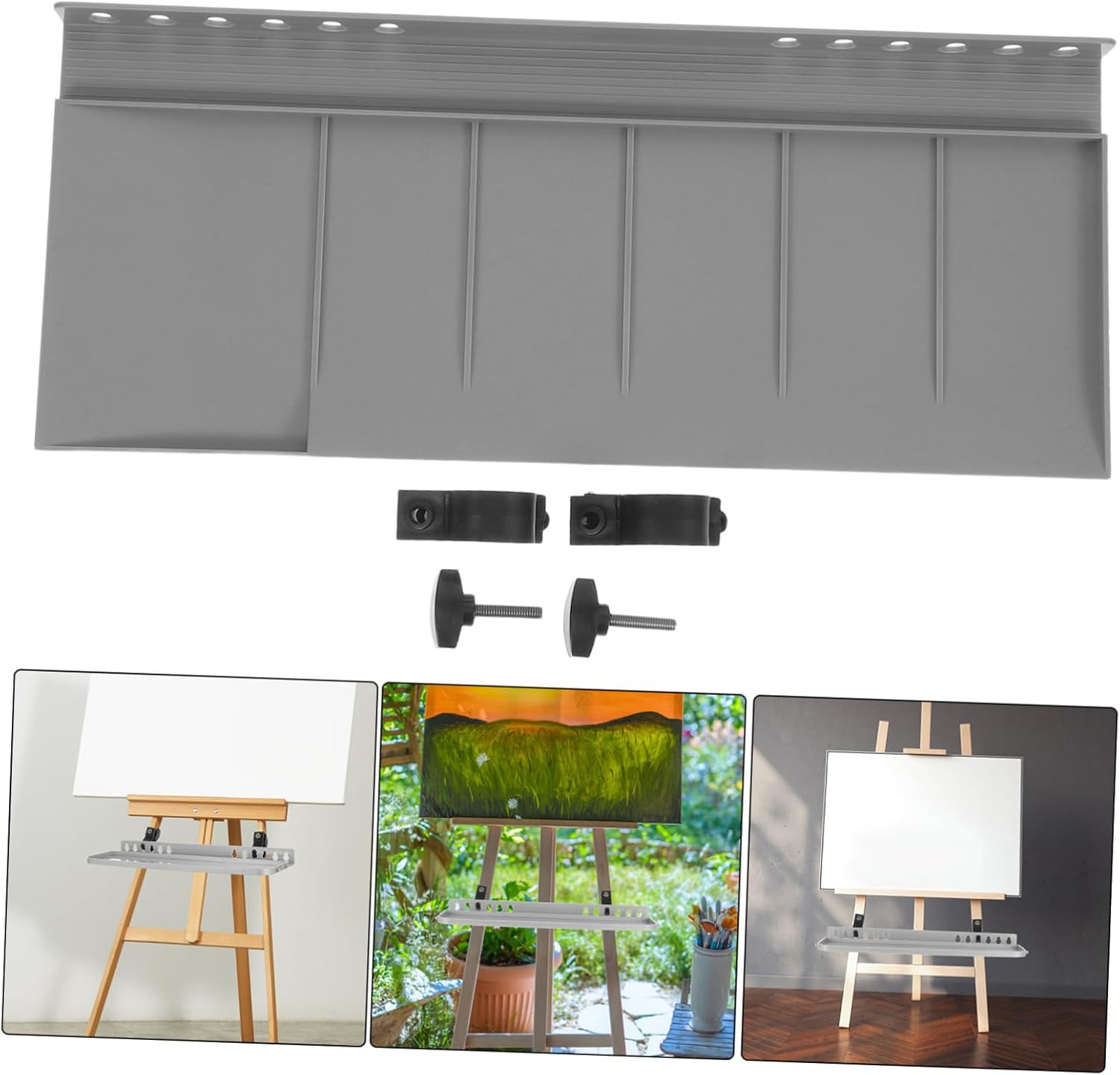 Portable Easel Tray for Paint Brushes and Tools Storage