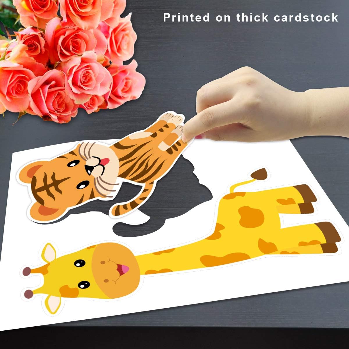 Zoo Animal Cutouts for Baby Shower Birthday Bulletin Board 21 Count