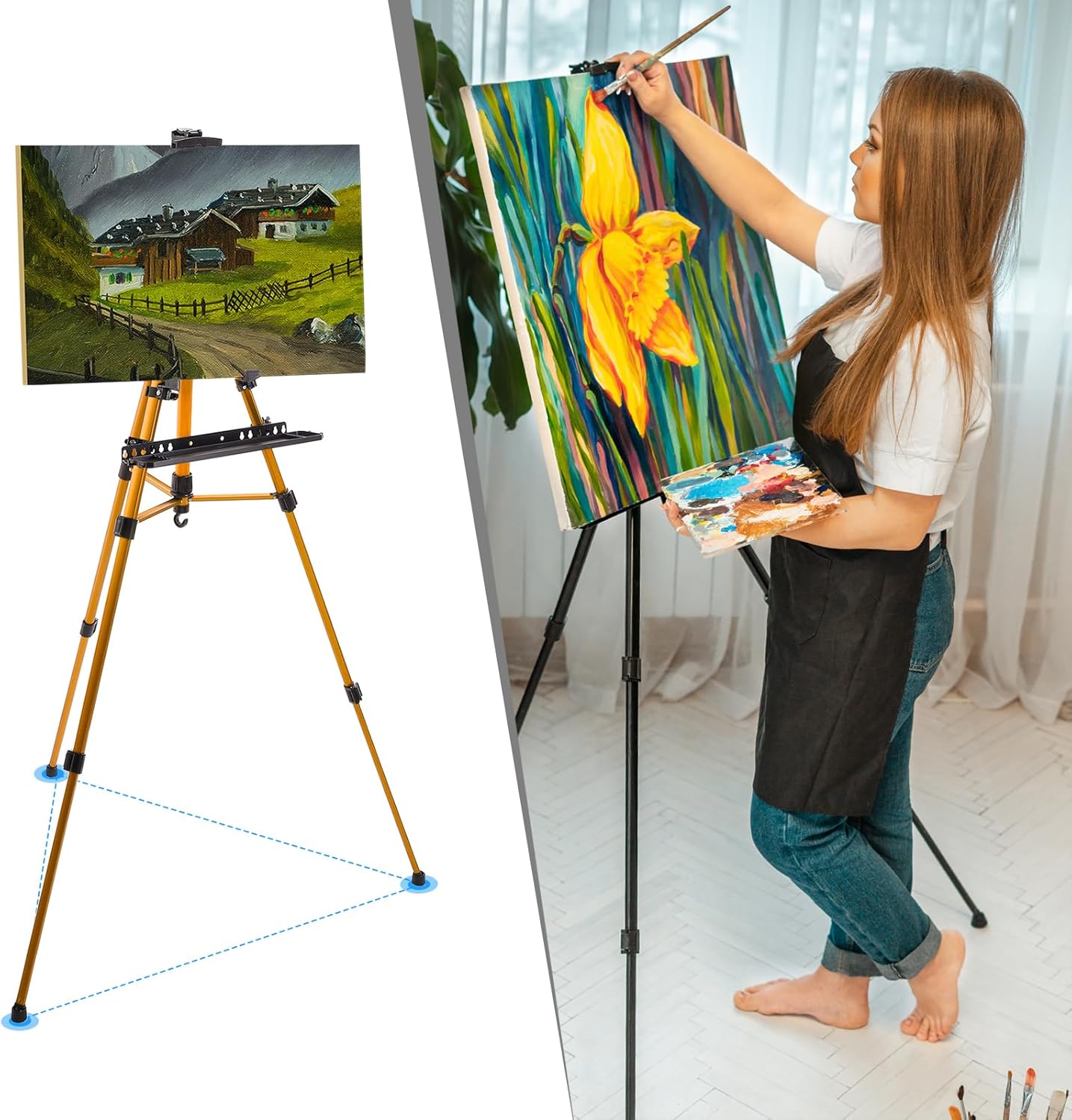PATIKIL Artist Easel Stand with Detachable Tray