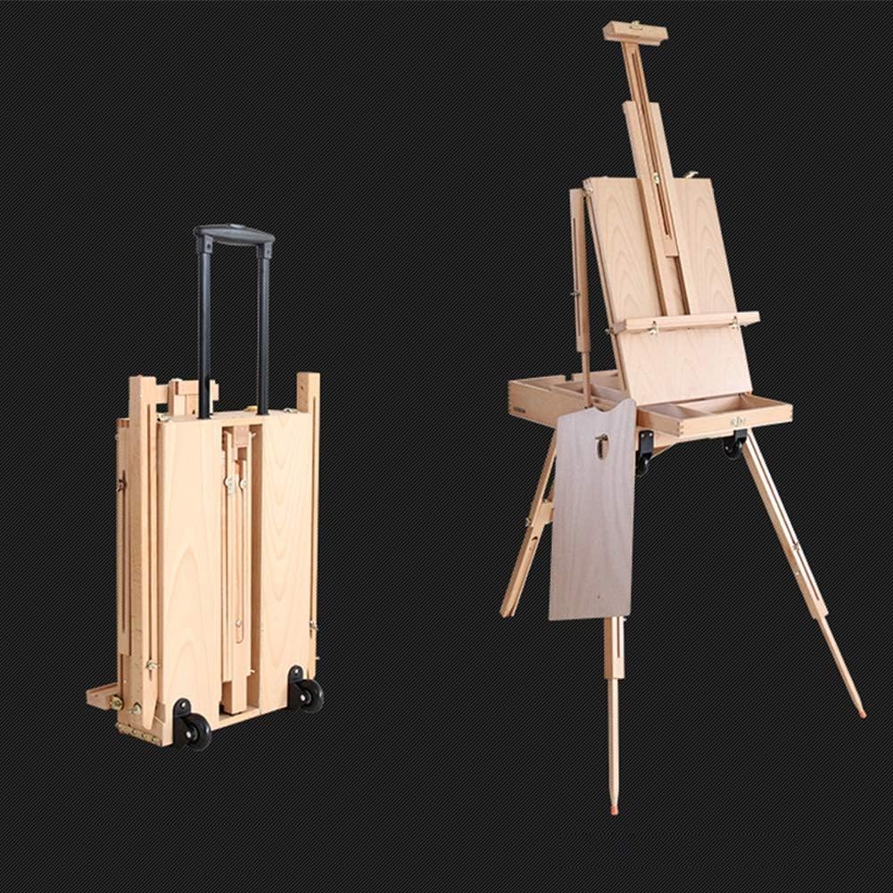 Red Universal Wheel Folding Easel with Storage