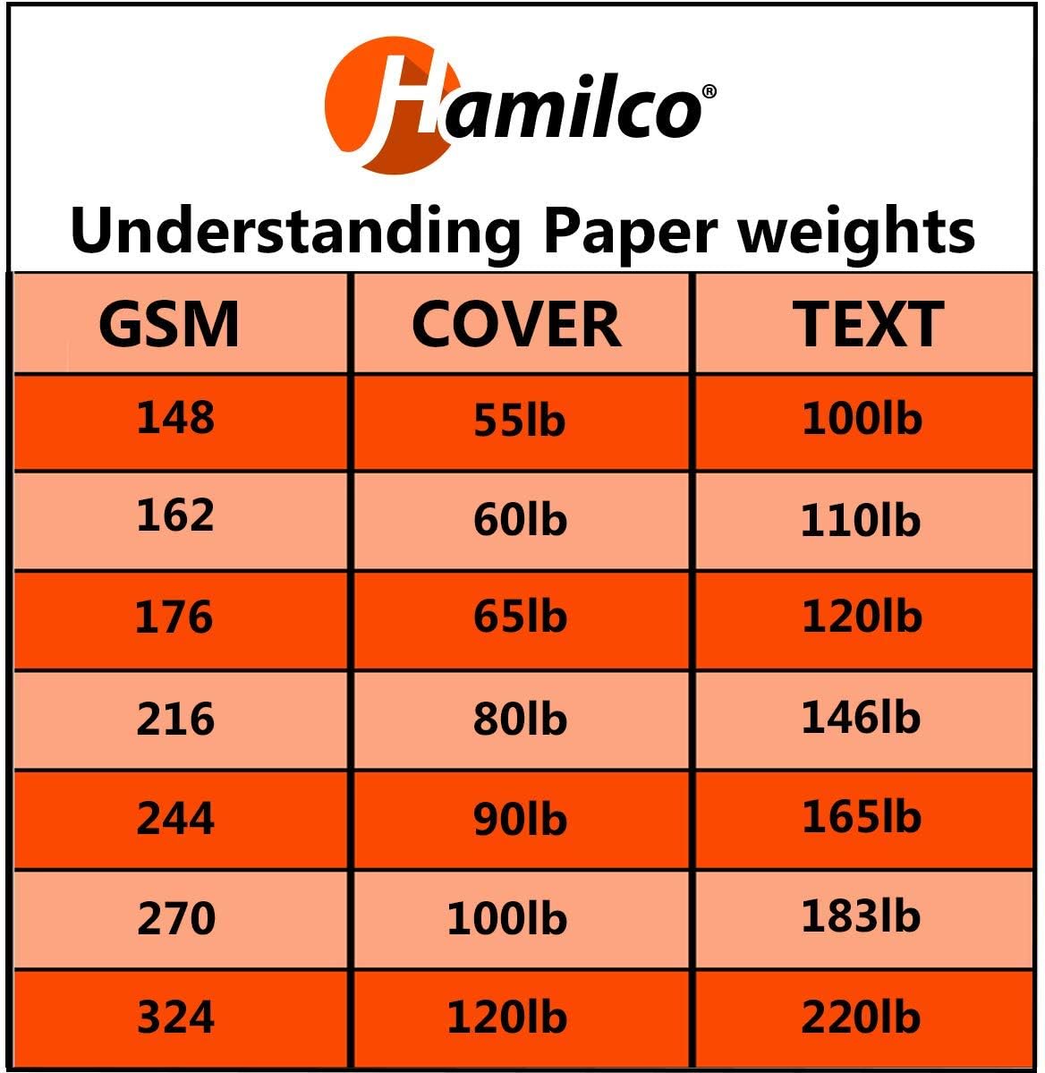 Hamilco Tent Cards 35x11 Folded Card Stock - 100 Pack