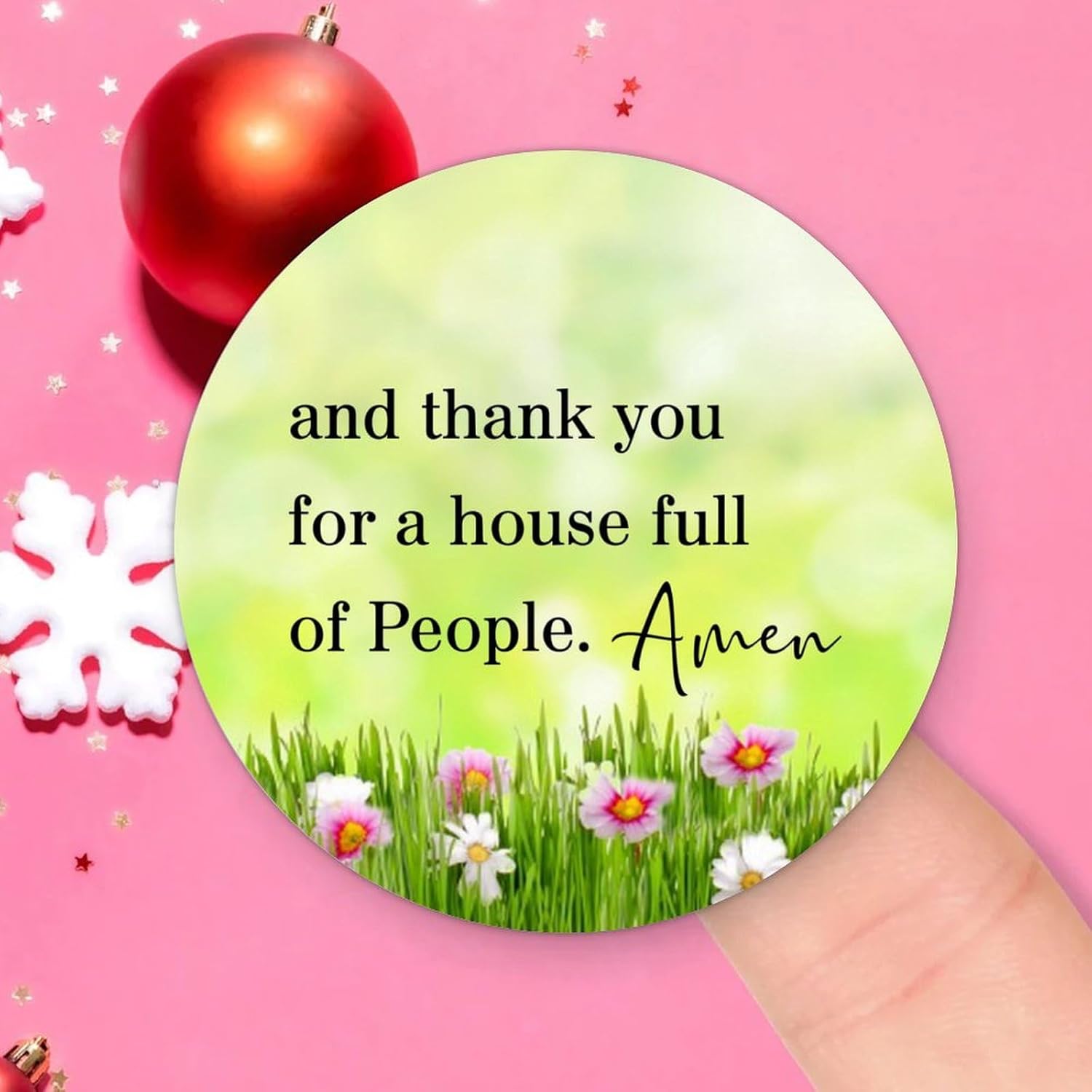 3in Round Label Stickers 100pcs Amen Quotes Seals