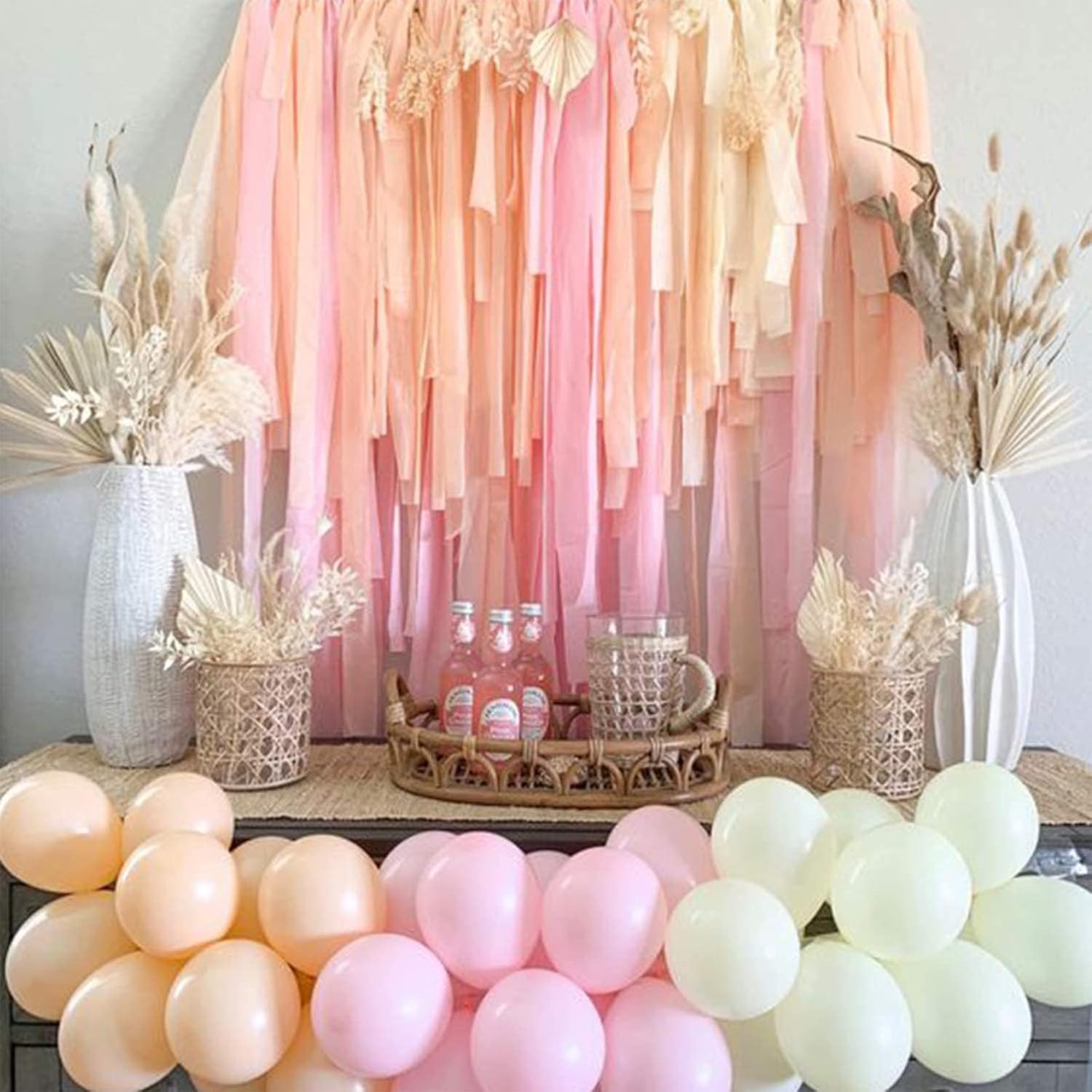 PartyWoo Crepe Paper Streamers 6 Rolls 492 Feet Pack
