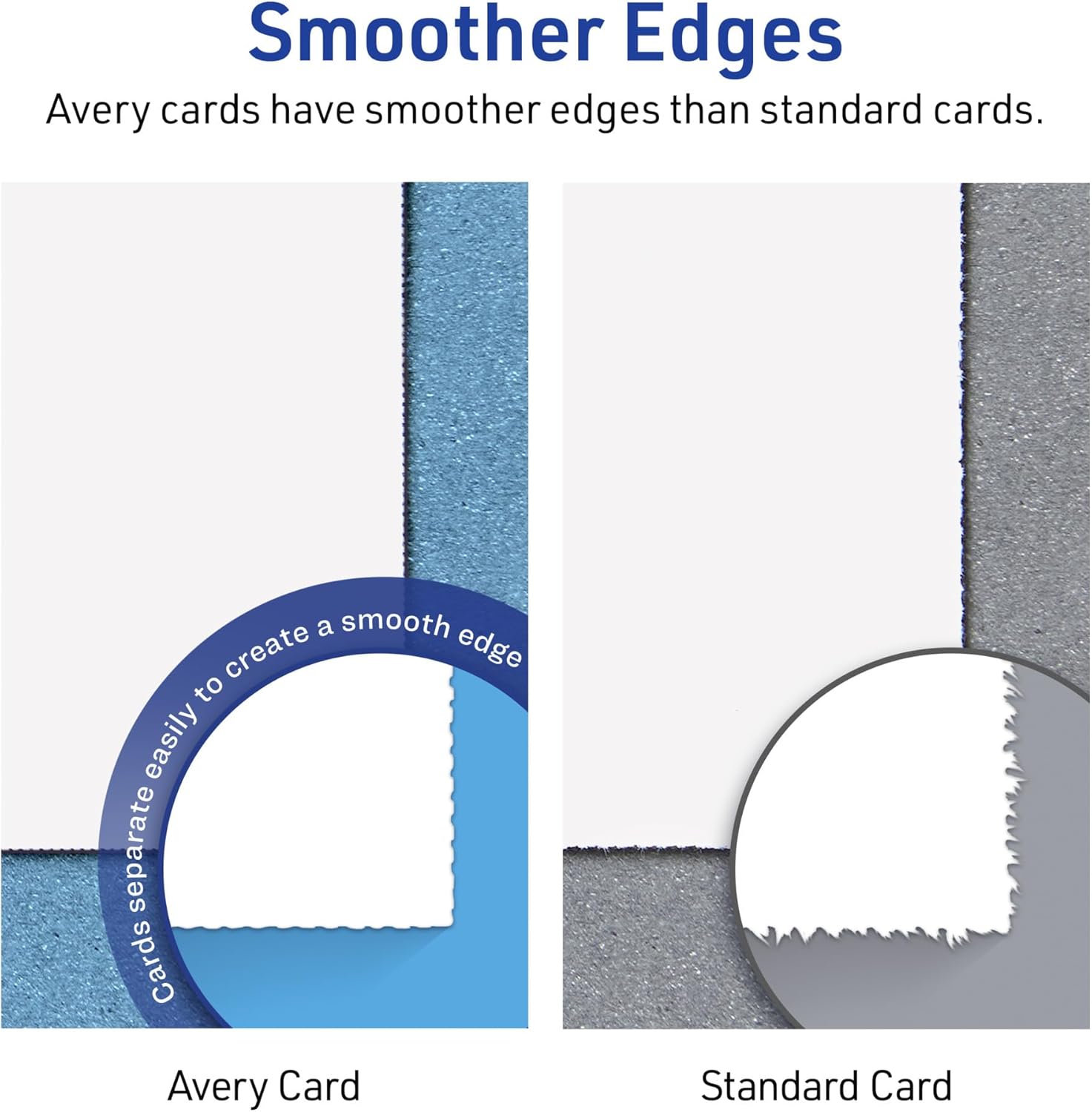 Avery Rectangle Place Cards 1-716 x 375 Matte White 150 Total
