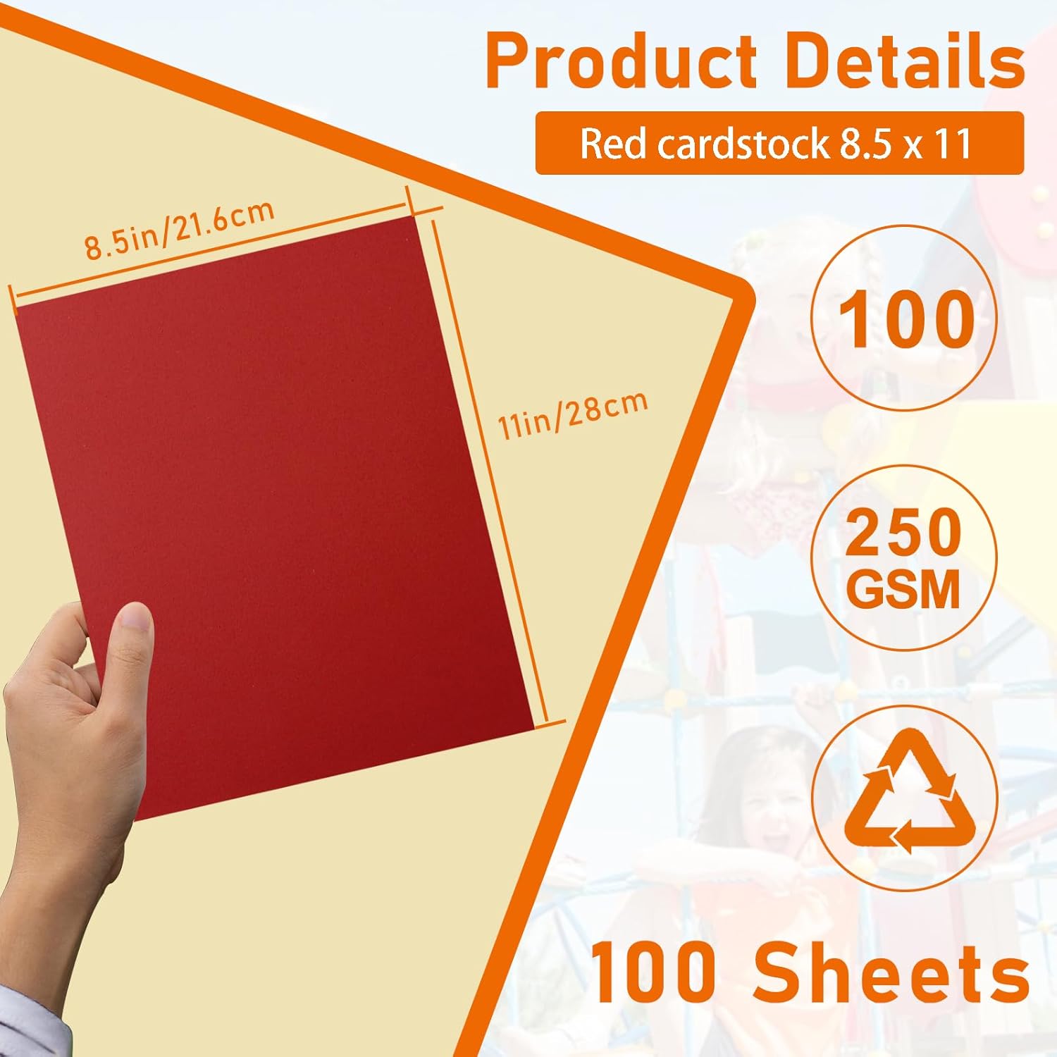 100 Sheets Christmas Red Cardstock 85x11 Wedding Invitations Paper