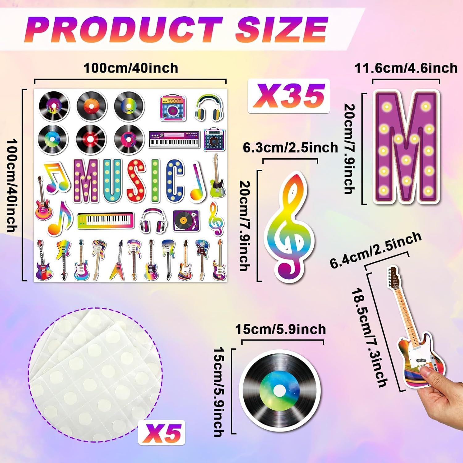 Music Notes Cutouts for Classroom Decorations
