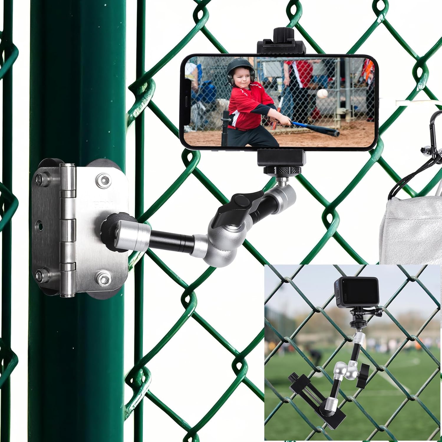 FPN Magnetic Phone Fence Mount with Clip Kit for Action Cameras