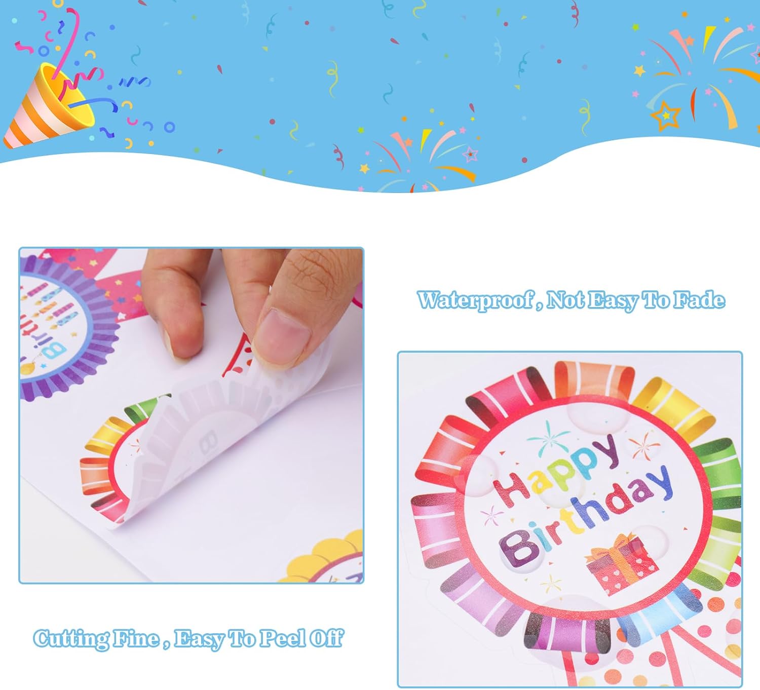 Anwyll Happy Birthday Stickers 210 Pcs for Kids