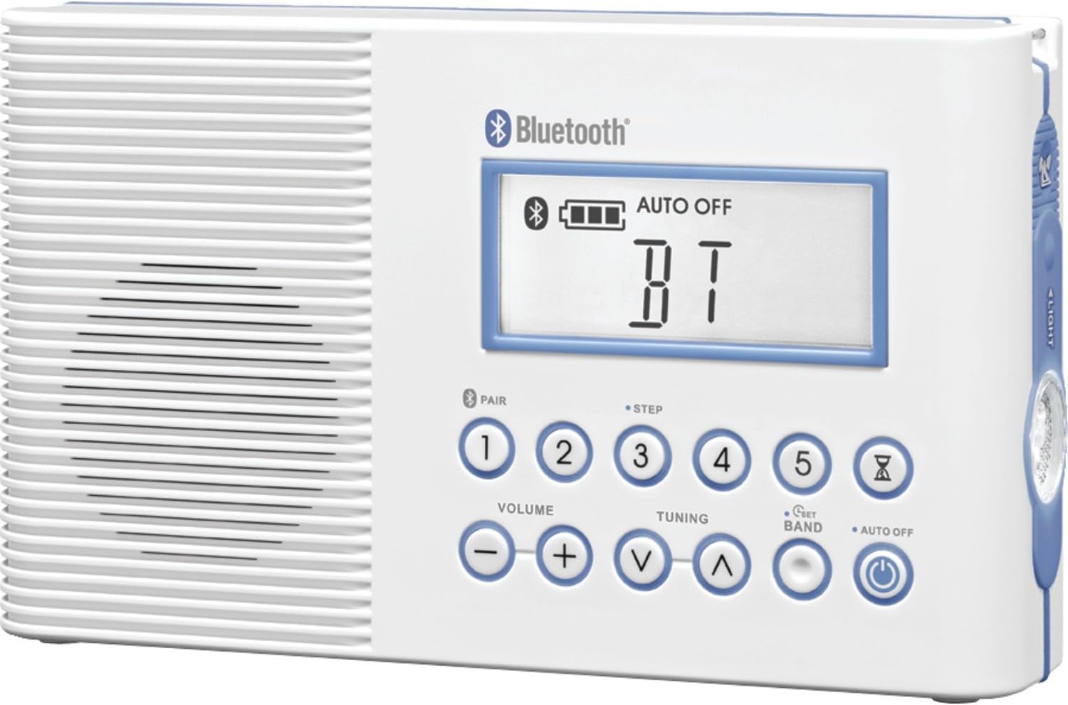 Sangean H202 Waterproof Shower Radio with Weather Alerts and Bluetooth