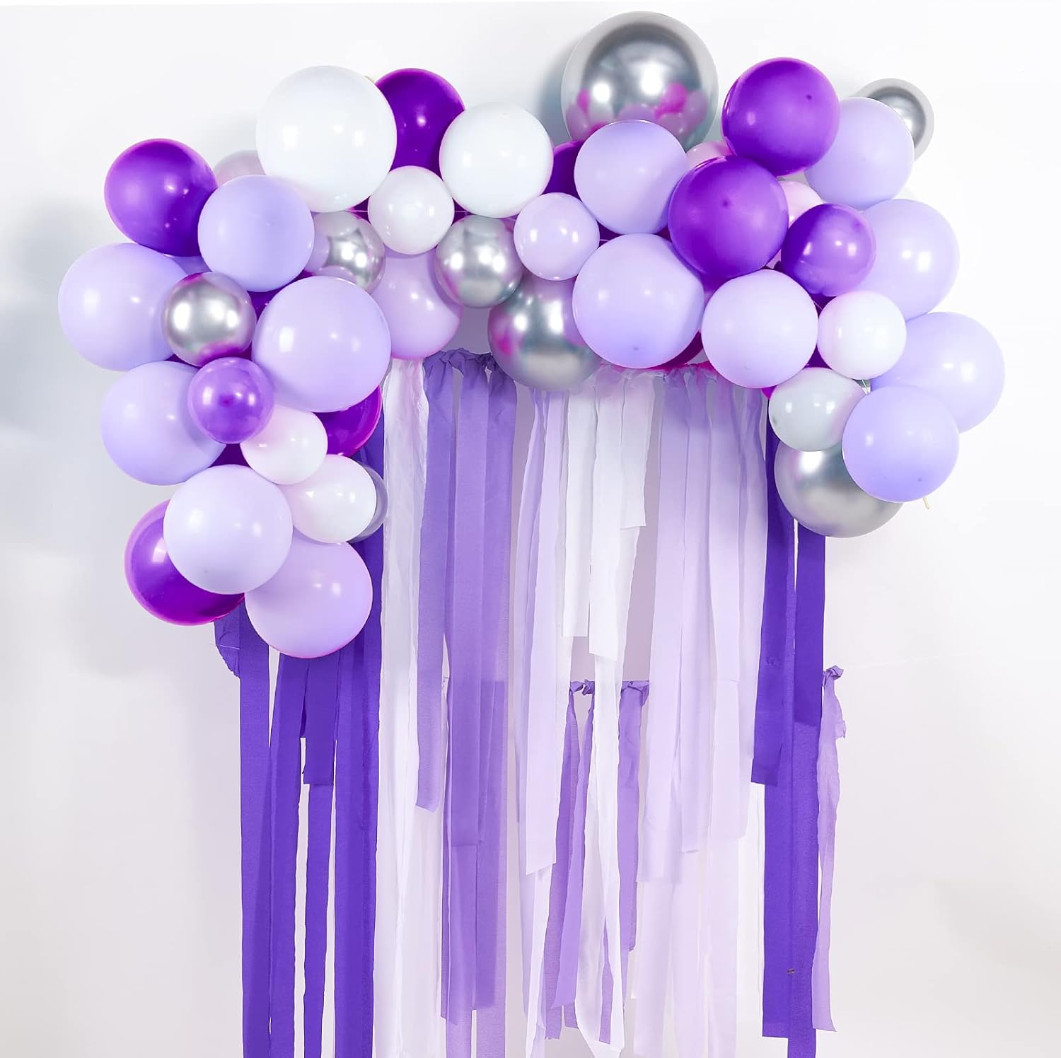 PartyWoo Purple Crepe Paper Streamers 6 Rolls 492 Feet Pack