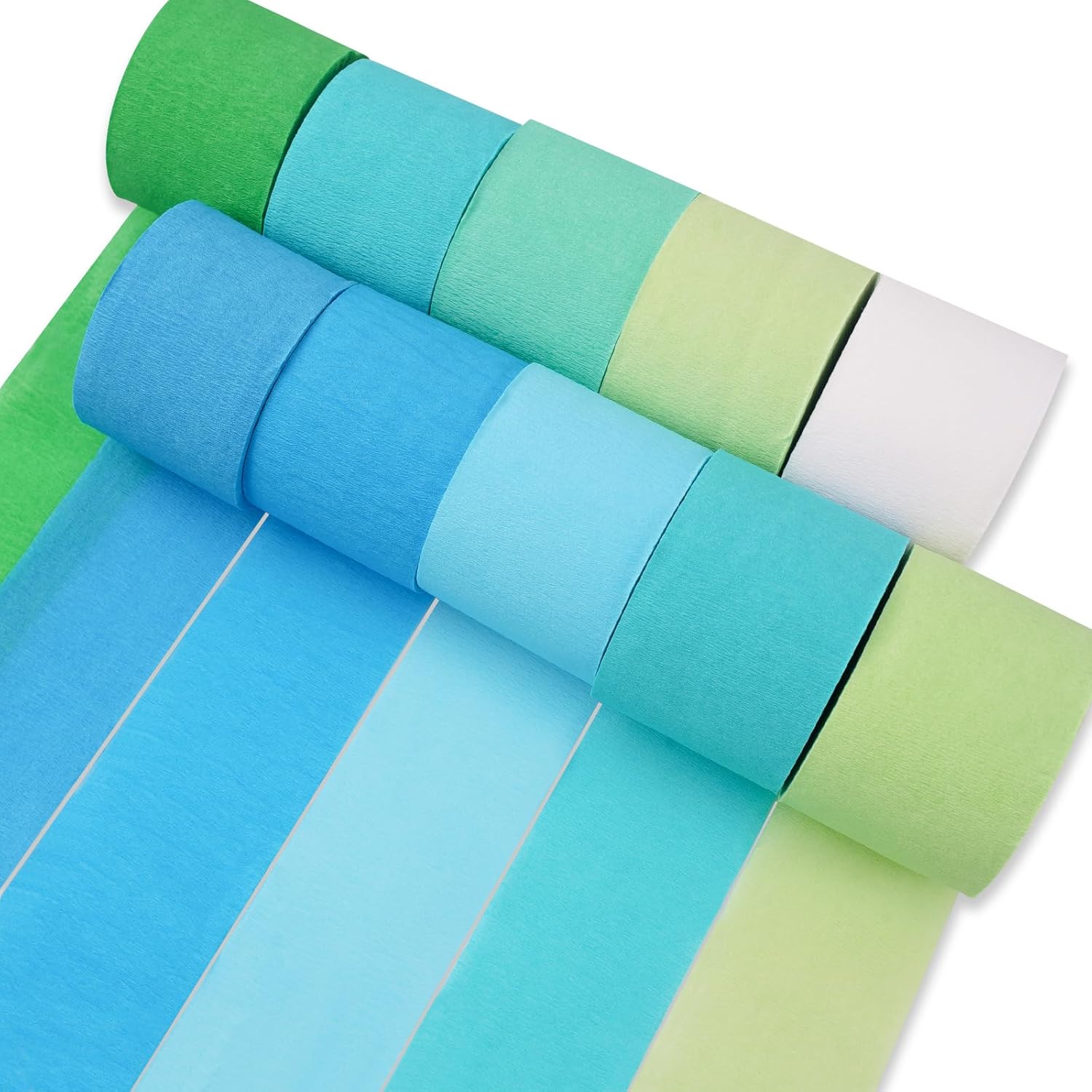 PartyWoo Crepe Paper Streamers 10 Rolls Pack