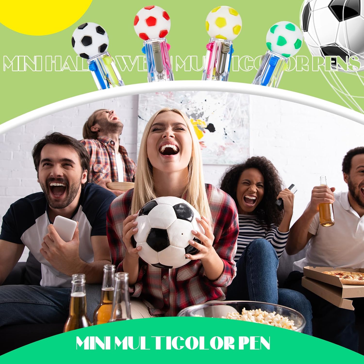 Kosiz 24 Pack Soccer Themed Multicolor Pens