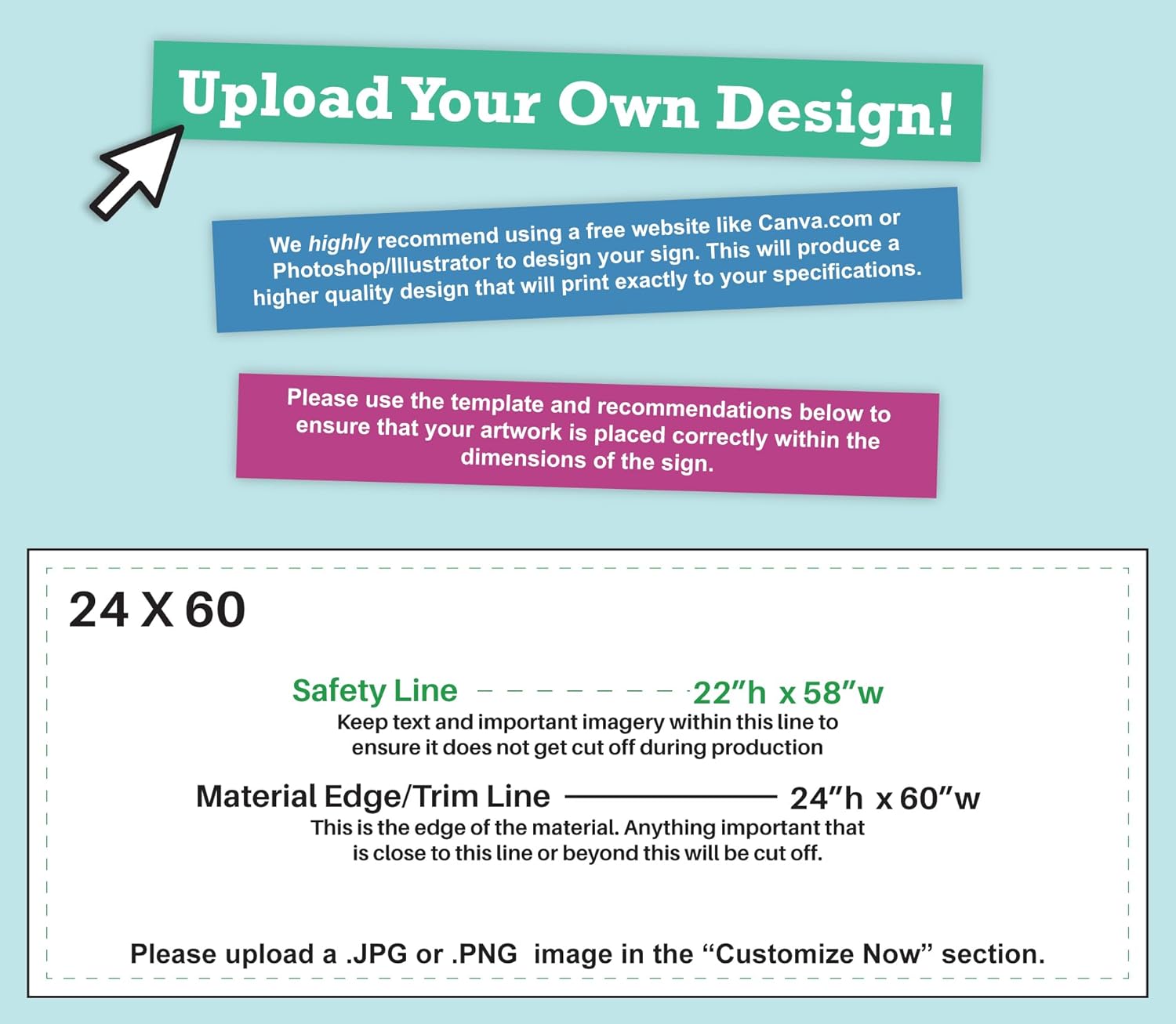 CustomForMe Personalized Vinyl Banner 2x5