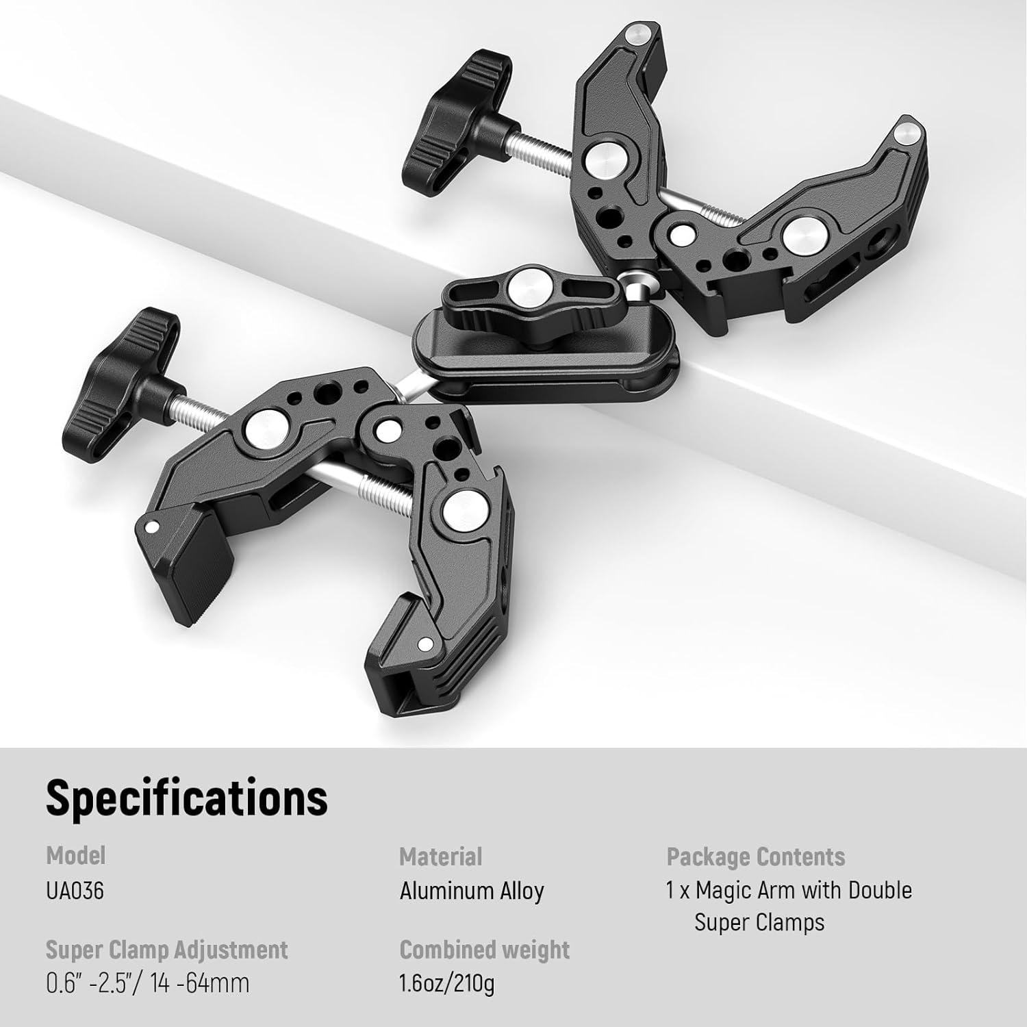 NEEWER Double Super Clamp Camera Mount with Magic Arm