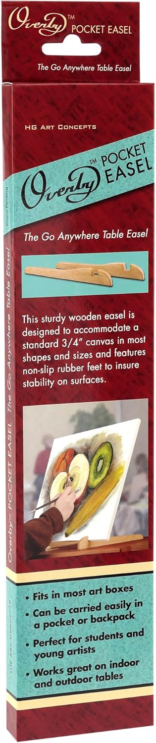 Original Overby Tabletop Painting Easel 10 Pack Portable Compact Natural Wood