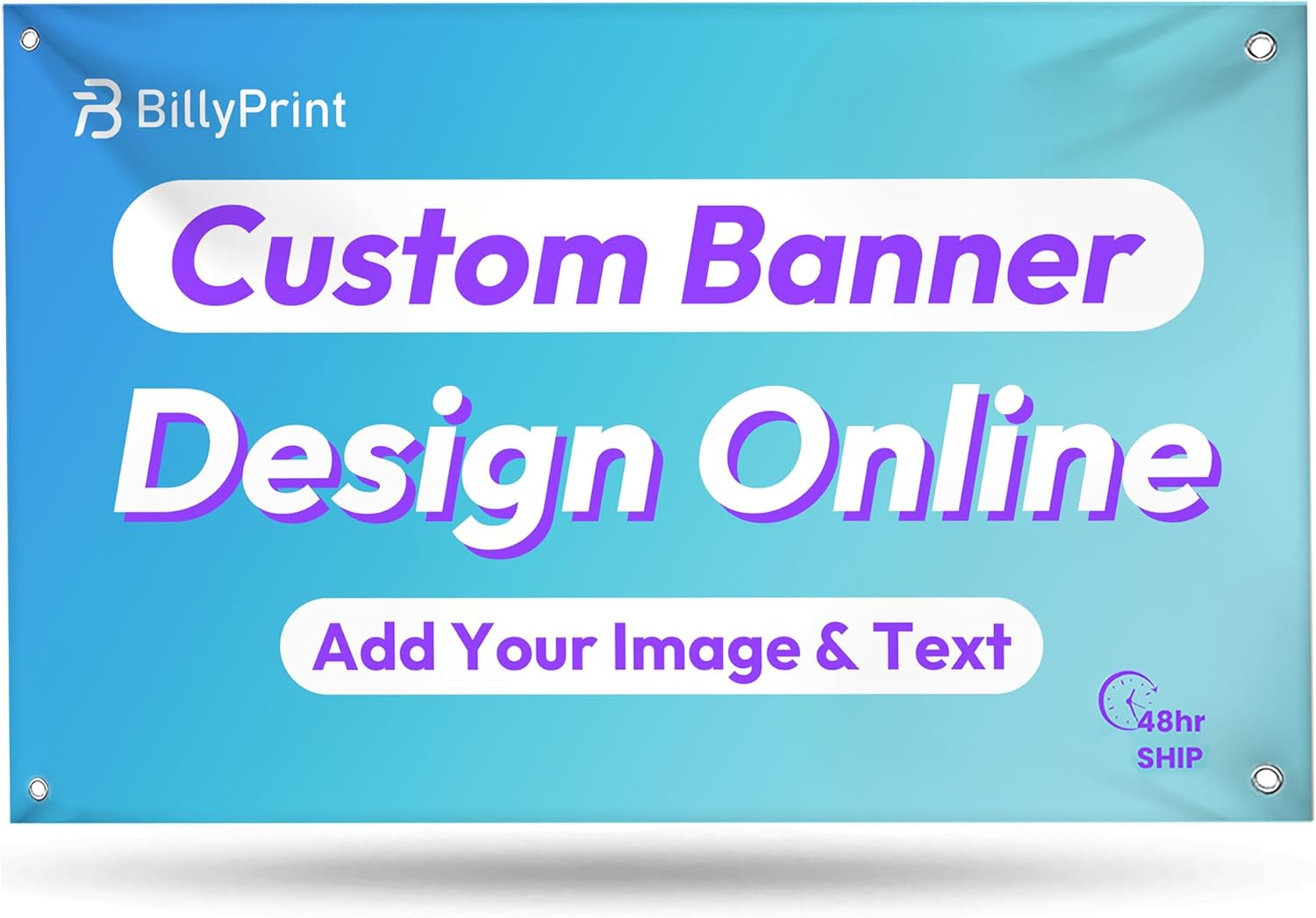 Custom Vinyl Banner with HD Printing - 1x2ft Indoor Outdoor