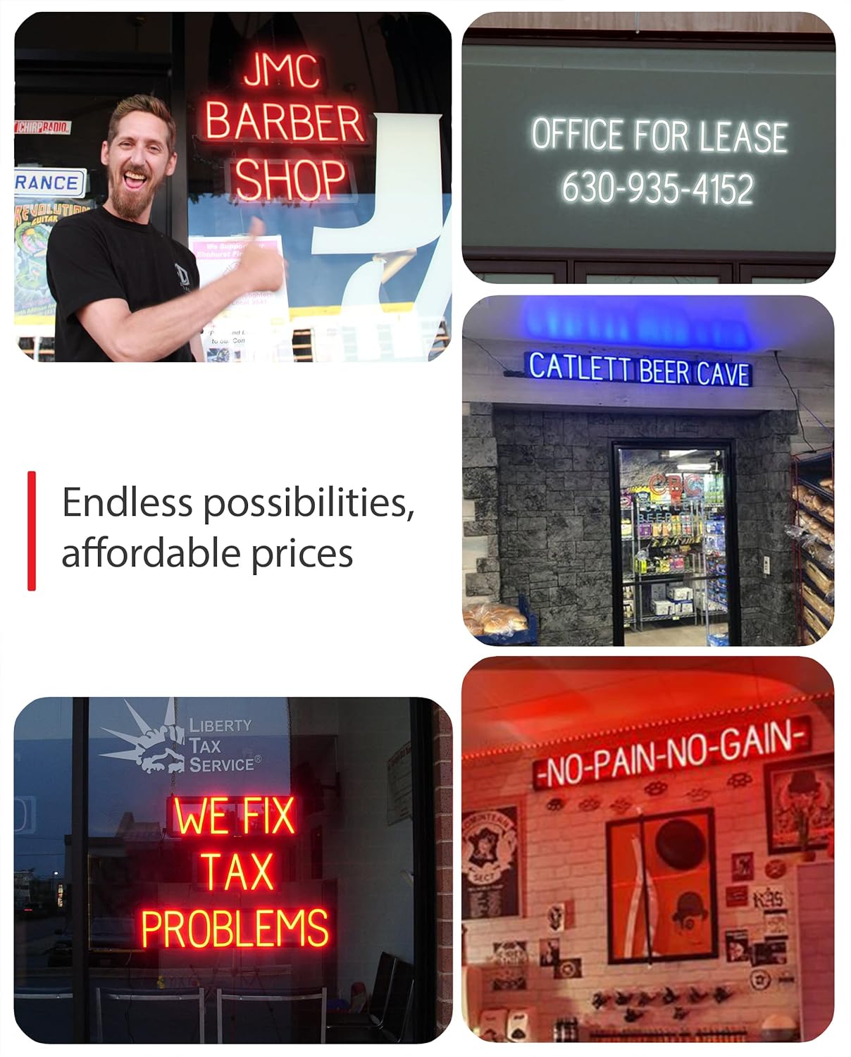 SpellBrite Photo Booth Sign for Businesses with Neon Look