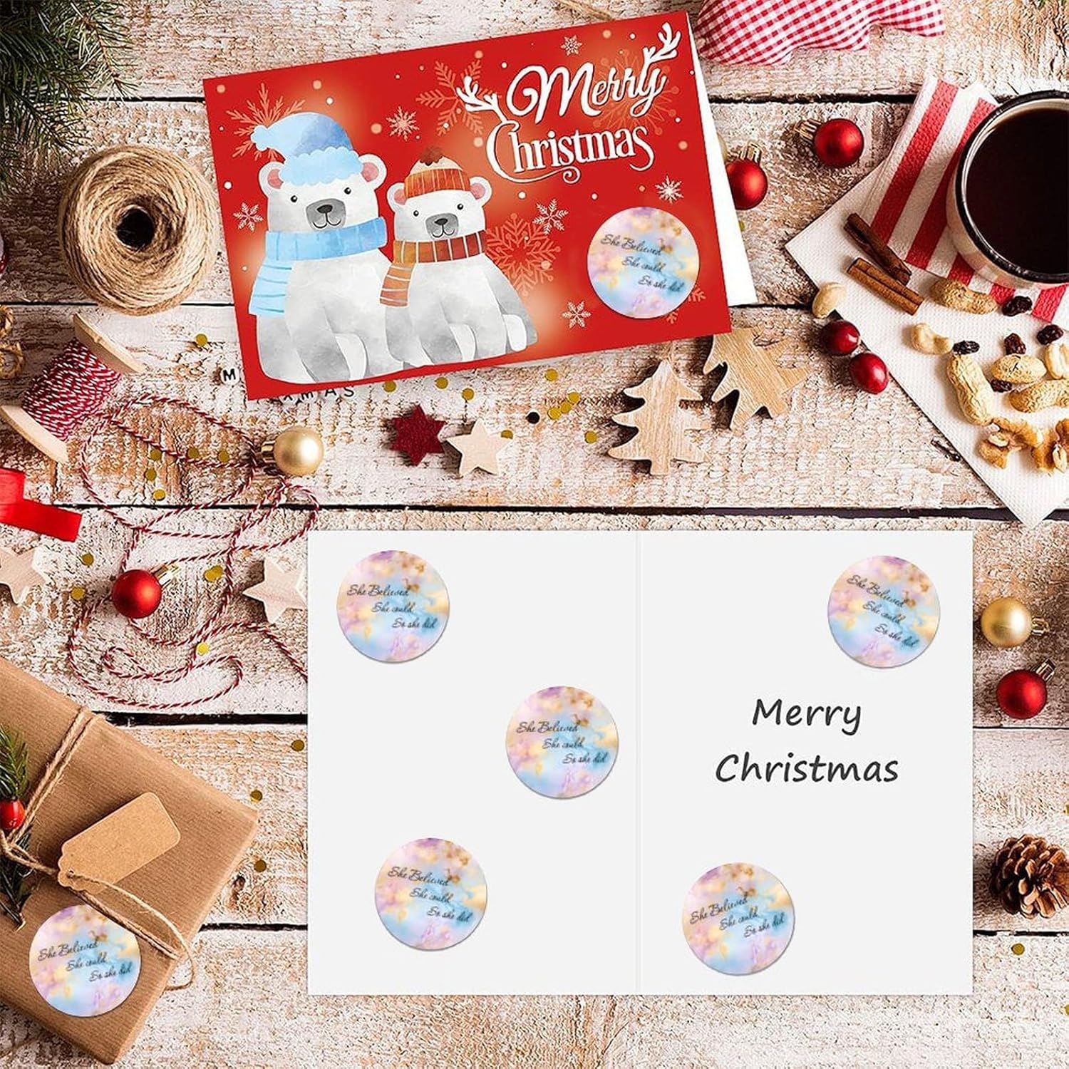 3in Round Label Stickers 100pcs Quotes Decals for Envelopes Bottles Boxes